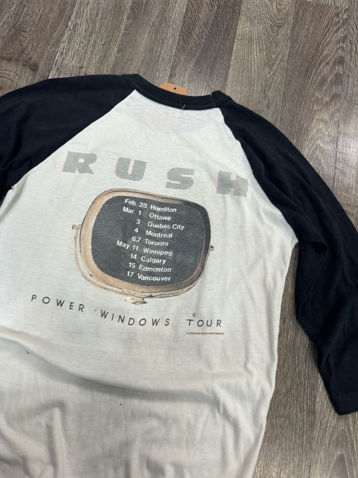 Band Tees Vintage 1985 RUSH power window band t shirt Size US M / EU 48-50 / 2 - 9 Thumbnail