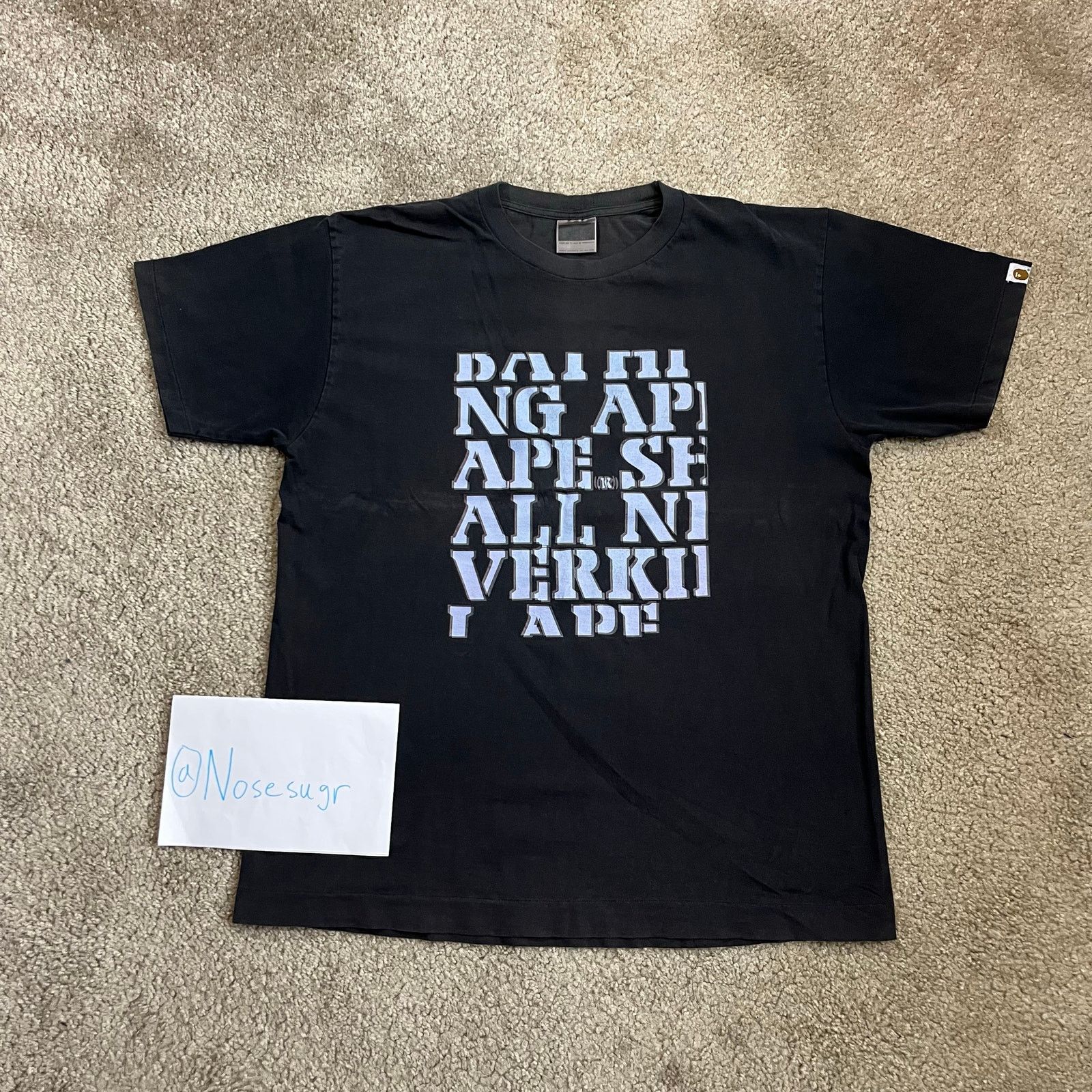 Authentic Bape 2000's Static Tee XL