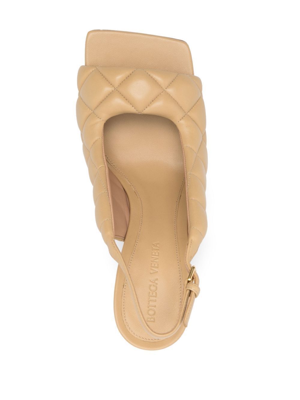 Bottega Veneta o1n1vont1225 Padded Slingback Sandals in Beige Size US 12 / IT 42 - 3 Thumbnail