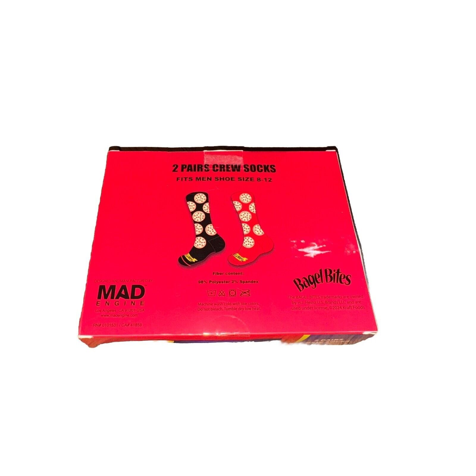 The Unbranded Brand Two Pairs Odd Sox Bagel Bites Crazy Socks Mini Pizza Bites Size ONE SIZE - 6 Thumbnail