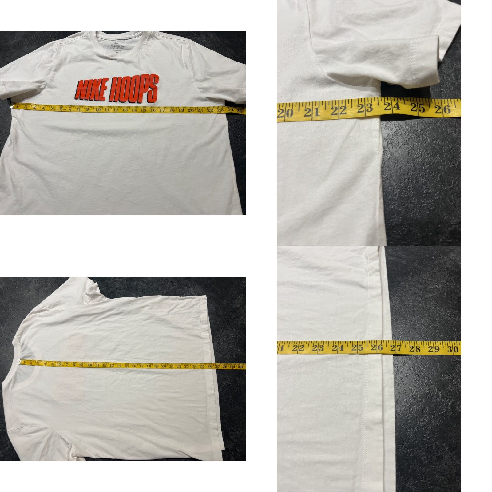 Nike VINTAGE Nike Hoops T-Shirt Basketball Shirt XL White Mens Graphic Tee 100% Cotton Logo 90s? Size US XL / EU 56 / 4 - 8 Thumbnail