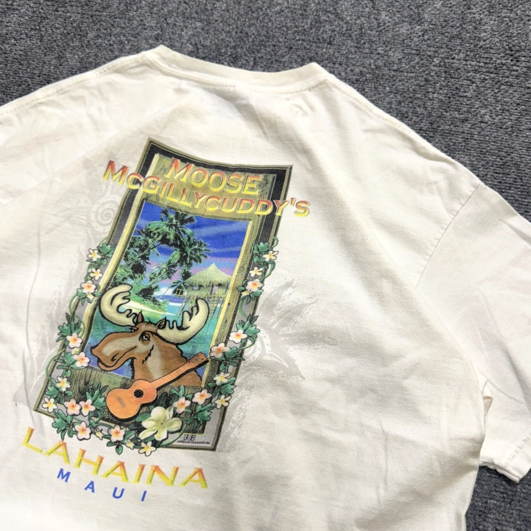 Off-White VINTAGE Hawaii T-shirt Men XL Off-white Lahina Island 90s Hanes Heavyweight Beige Size US XL / EU 56 / 4 - 7 Thumbnail