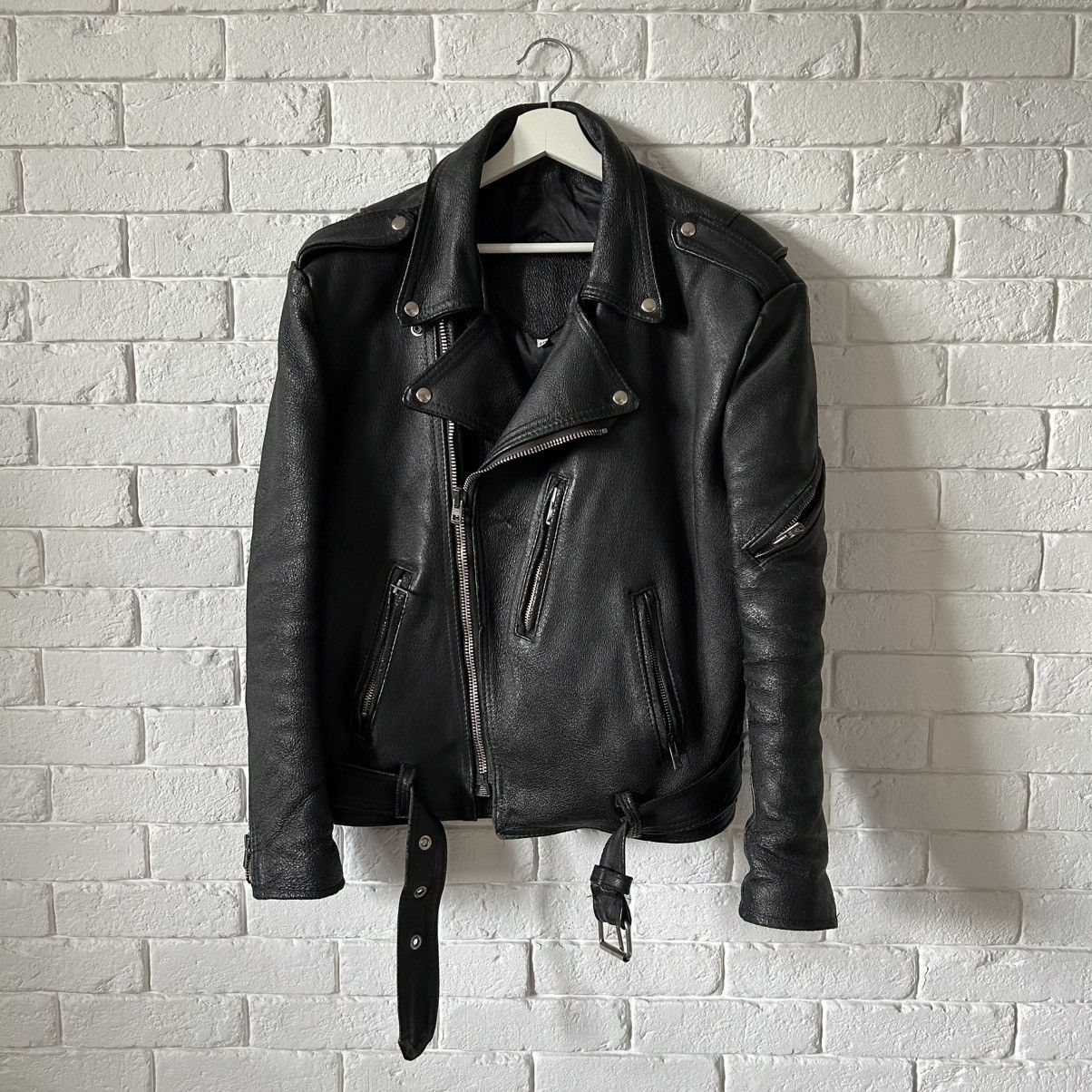 Vintage Vintage Archive Real Leather Biker Jacket 44 Heavy Size US S / EU 44-46 / 1 - 2 Thumbnail