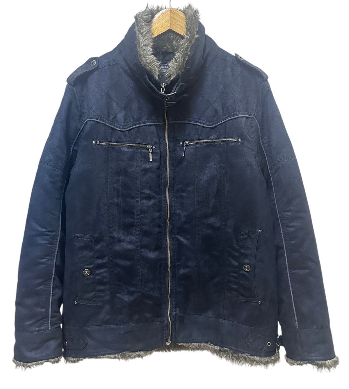 Japanese Brand × Vintage Japanese Splendid Satisfaction Moleskin Fur Collar Jacket Size US M / EU 48-50 / 2 - 2 Thumbnail