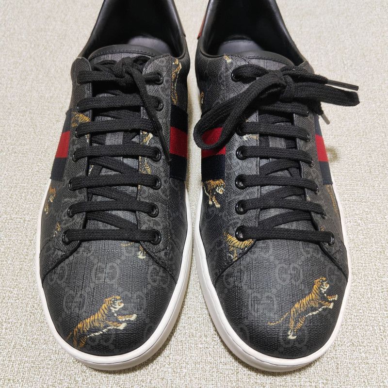 Gucci Gucci Ace Tiger Pattern Fashion Sneakers - Size US 9.5 / EU 42-43 - 1 Thumbnail