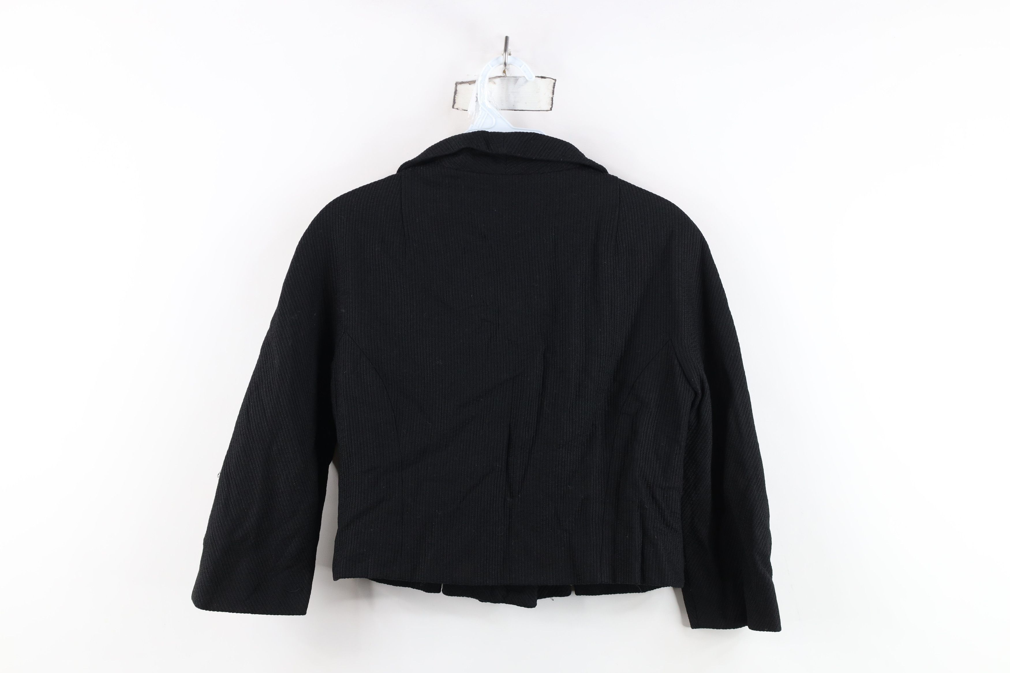 Vintage Vintage 60s 70s Streetwear Big Button Blazer Jacket Black Size S / US 4 / IT 40 - 9 Thumbnail