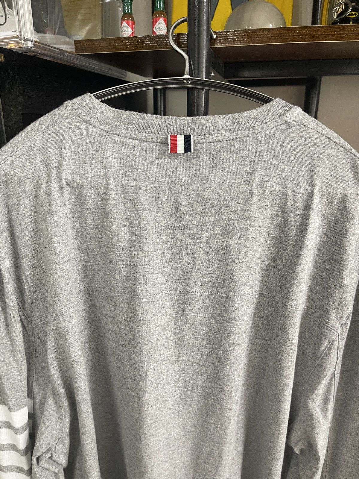 Thom Browne Thom Browne Long Sleeves T-shirt Size US XL / EU 56 / 4 - 9 Thumbnail
