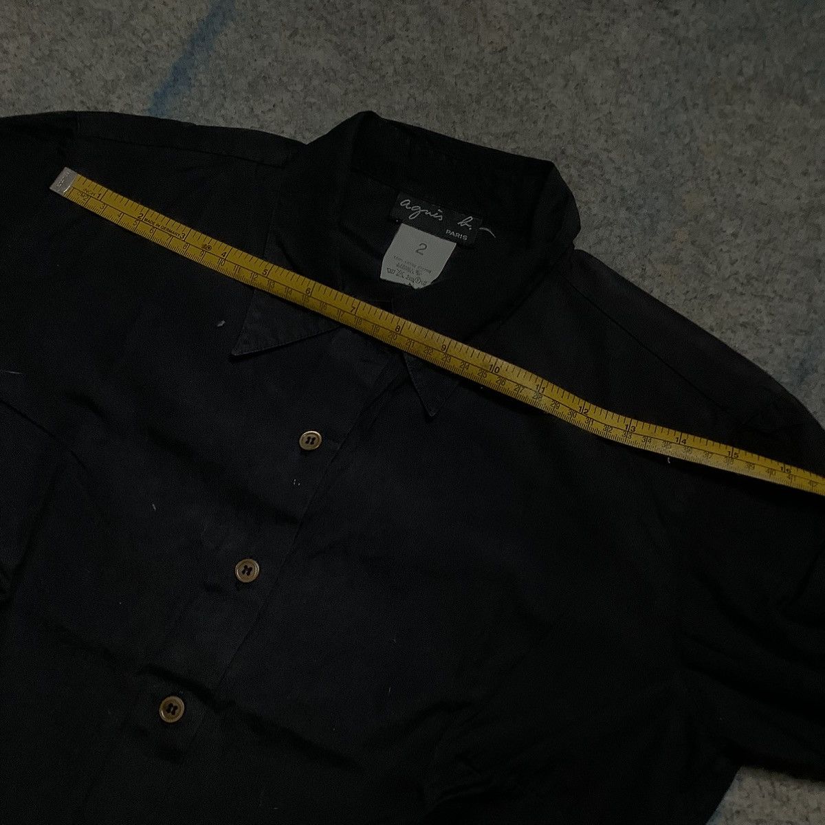 Designer × Japanese Brand × agnes b. Agnes B Oxford Shirt Black Crop Size XS / US 0-2 / IT 36-38 - 11 Thumbnail