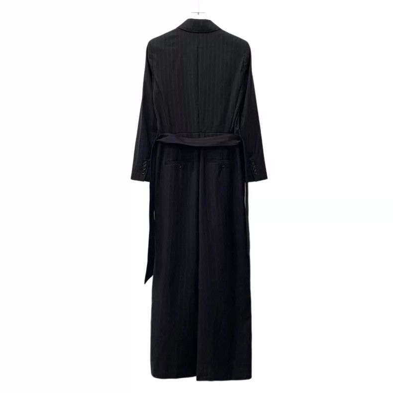 Max Mara Max Mara Black striped wool lapel, double-breasted, long-s Size XS / US 0-2 / IT 36-38 - 2 Thumbnail