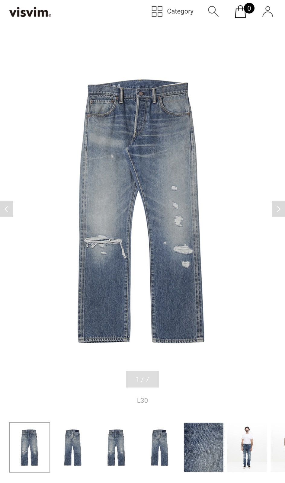 Visvim Visvim Social Sculpture 01 Slim Dmgd 44 Size US 30 / EU 46 - 12 Thumbnail