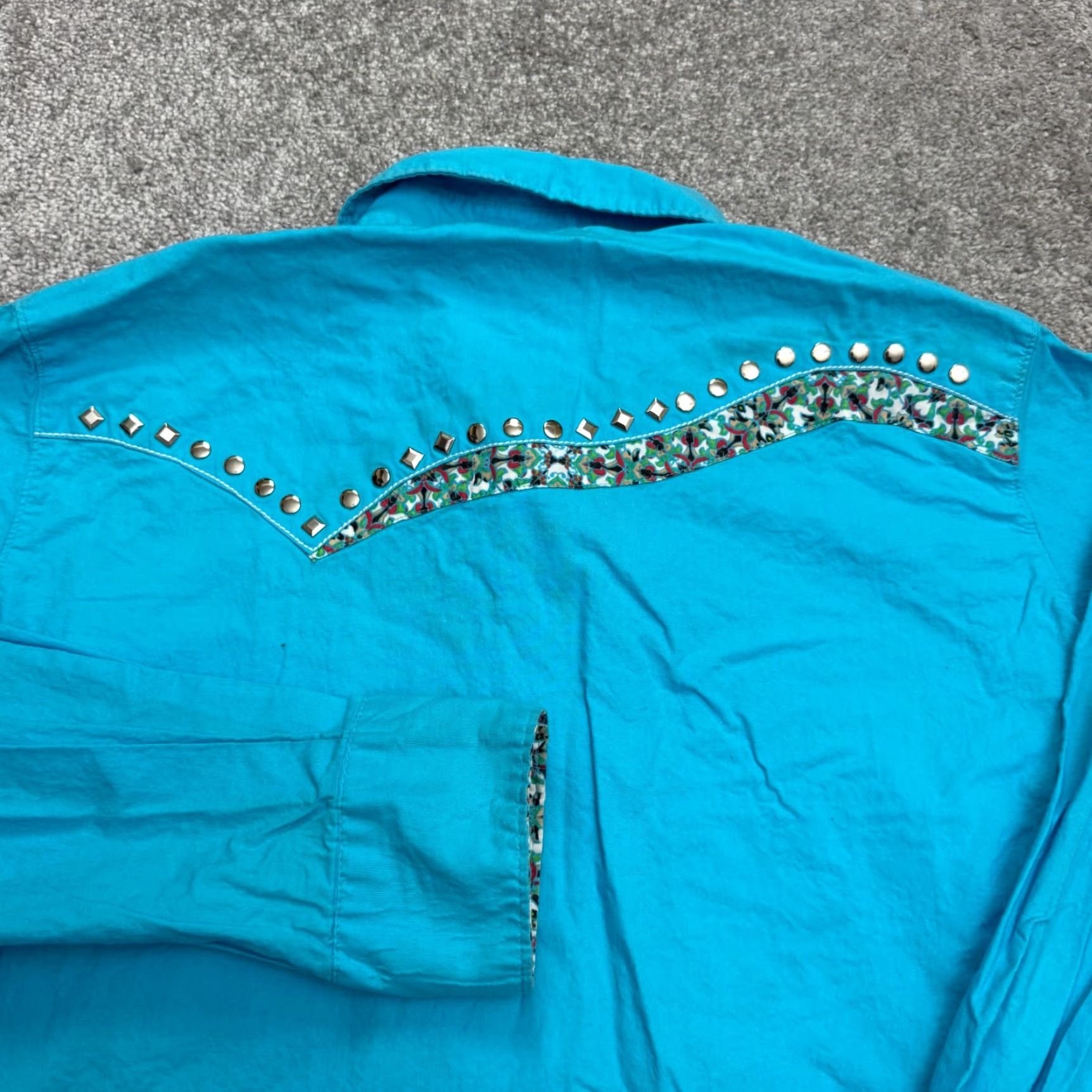 Vintage VINTAGE Cruel Western Button-Up Shirt Womens 3XL Long Sleeve Blue Cotton Casual Fall Spring Summer Size XXL / US 16-18 / IT 52-54 - 3 Thumbnail
