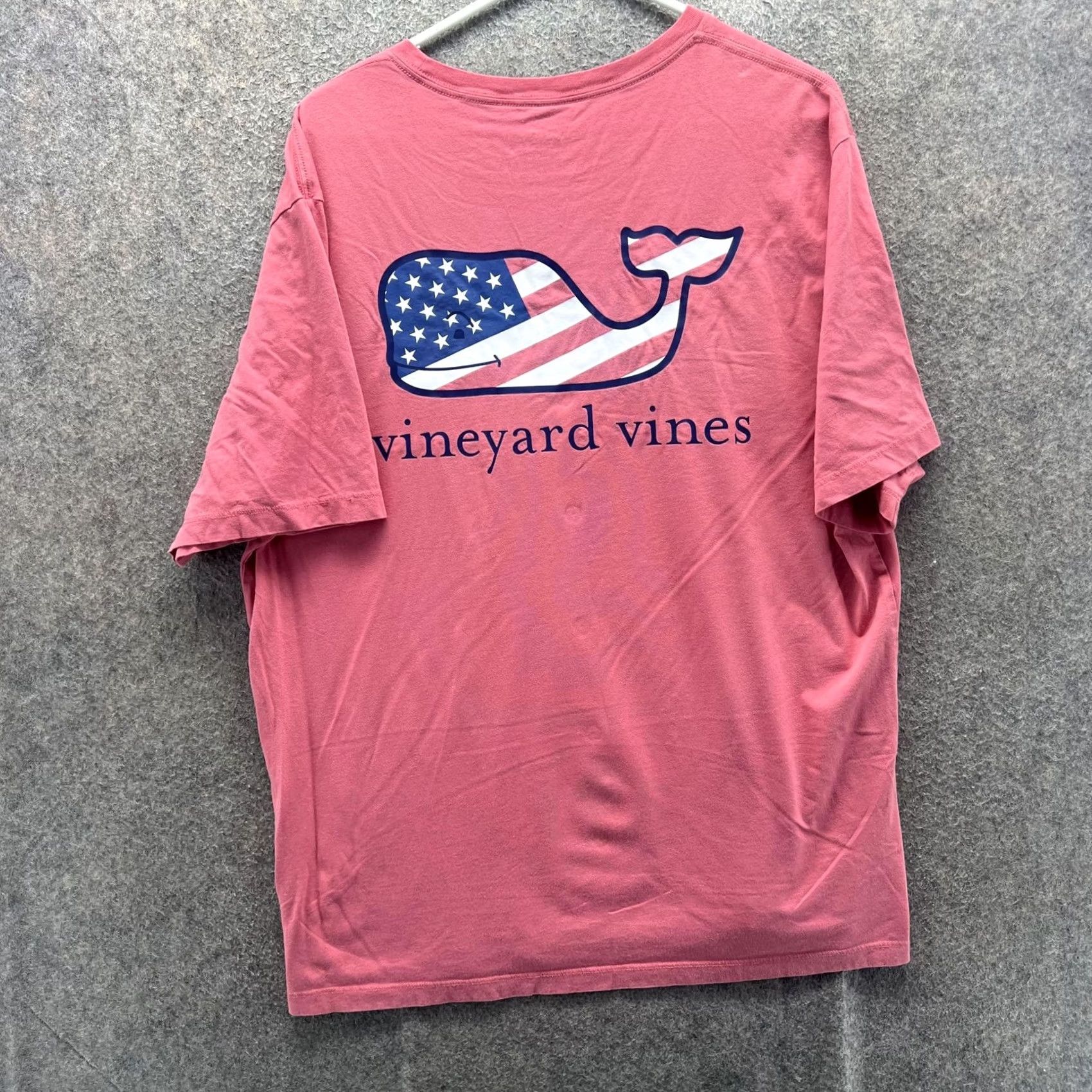 Vineyard Vines Vineyard Vines Shirt Mens L Pink American Flag Whale Pocket Tee Tagless Crew Neck Short Sleeve T-Shirt Size US L / EU 52-54 / 3 - 7 Thumbnail