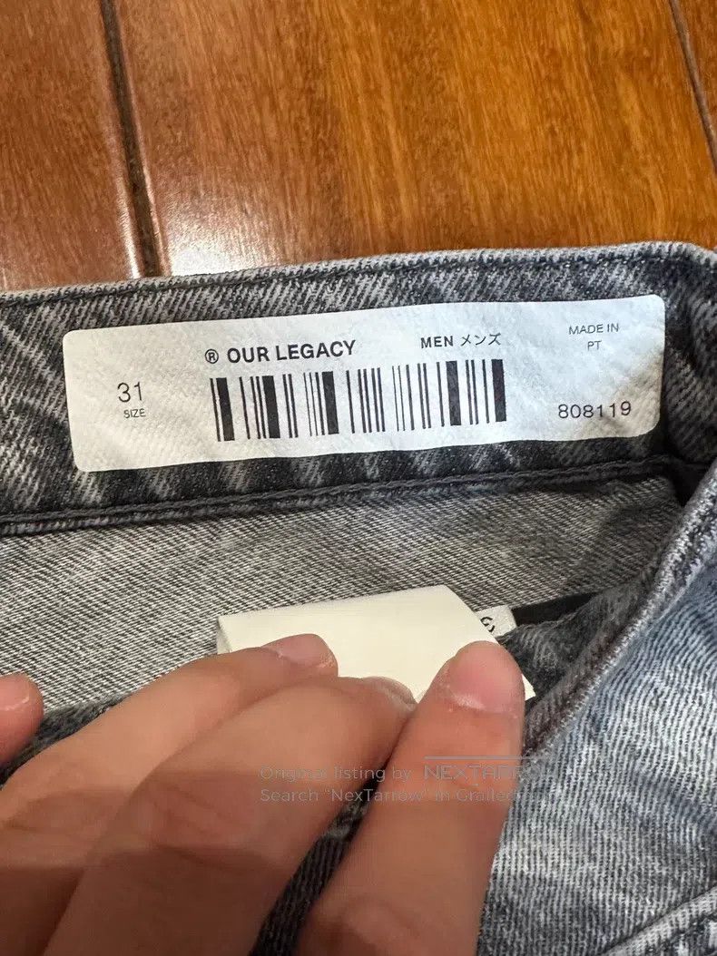 Our Legacy Our Legacy Washed High-waisted Button Straight Leg Jeans, Size US 31 - 5 Thumbnail