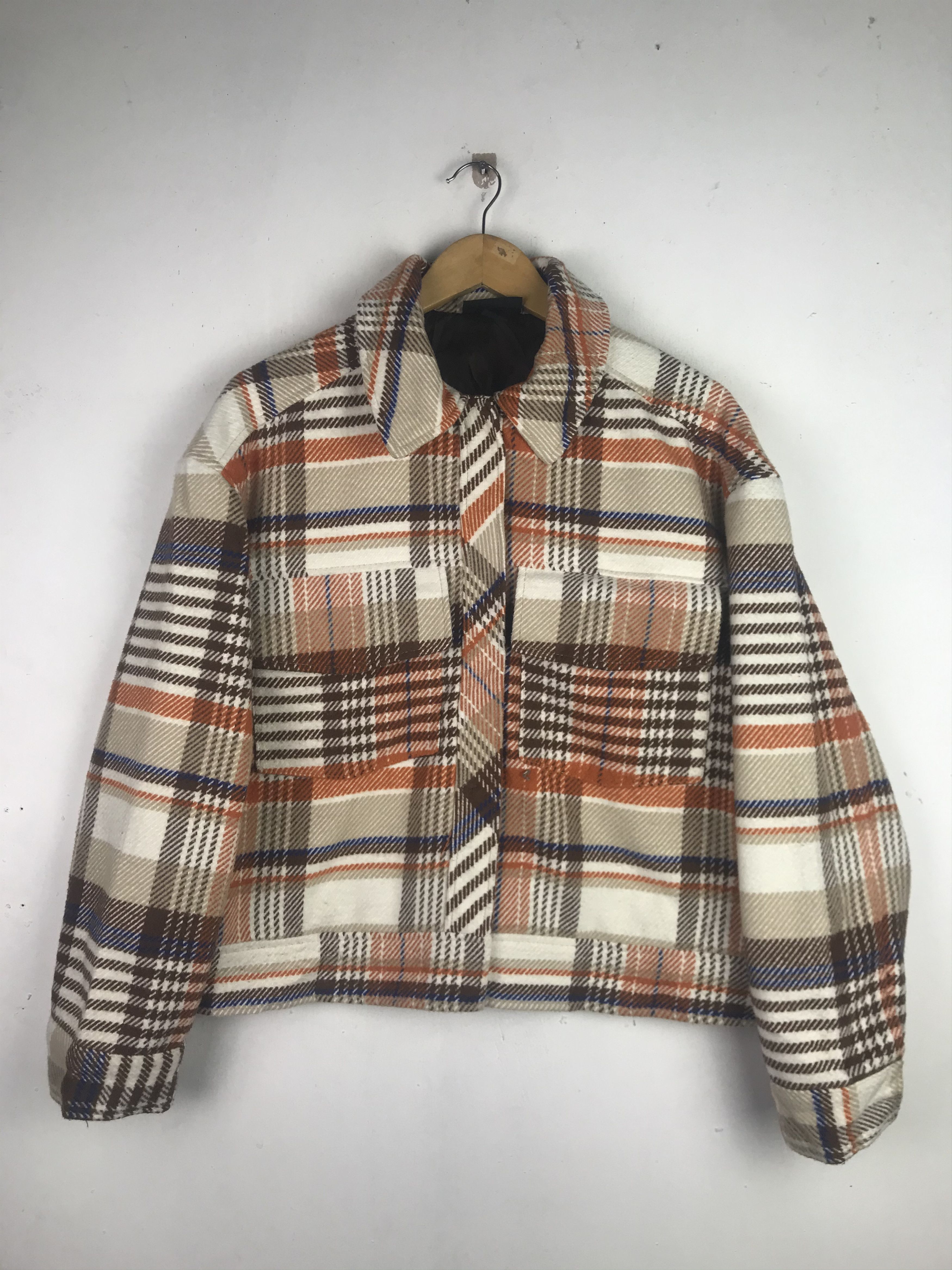Flannel × Japanese Brand × Vintage Vintage Crop Button's up Rare Design Flannel Size US M / EU 48-50 / 2 - 1 Thumbnail