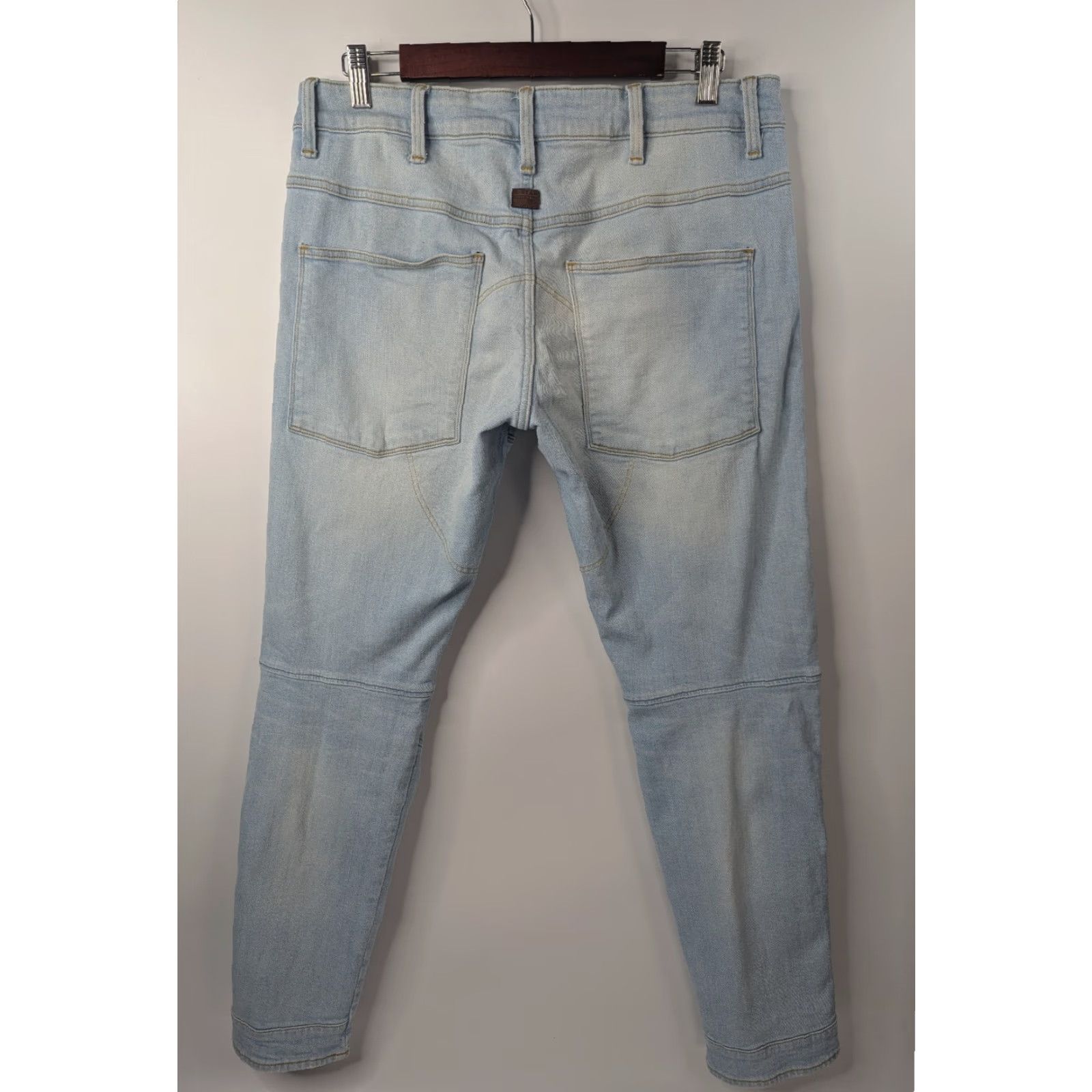 G-Star G Star Raw 5620 3D Slim Jeans Mens 32x30 Blue Denim Button Fly Double Knee Light Men Jeans 3D Slim Blue Denim Button Fly 32x30 G-Star Elwood 5620 Size US 32 / EU 48 - 4 Thumbnail