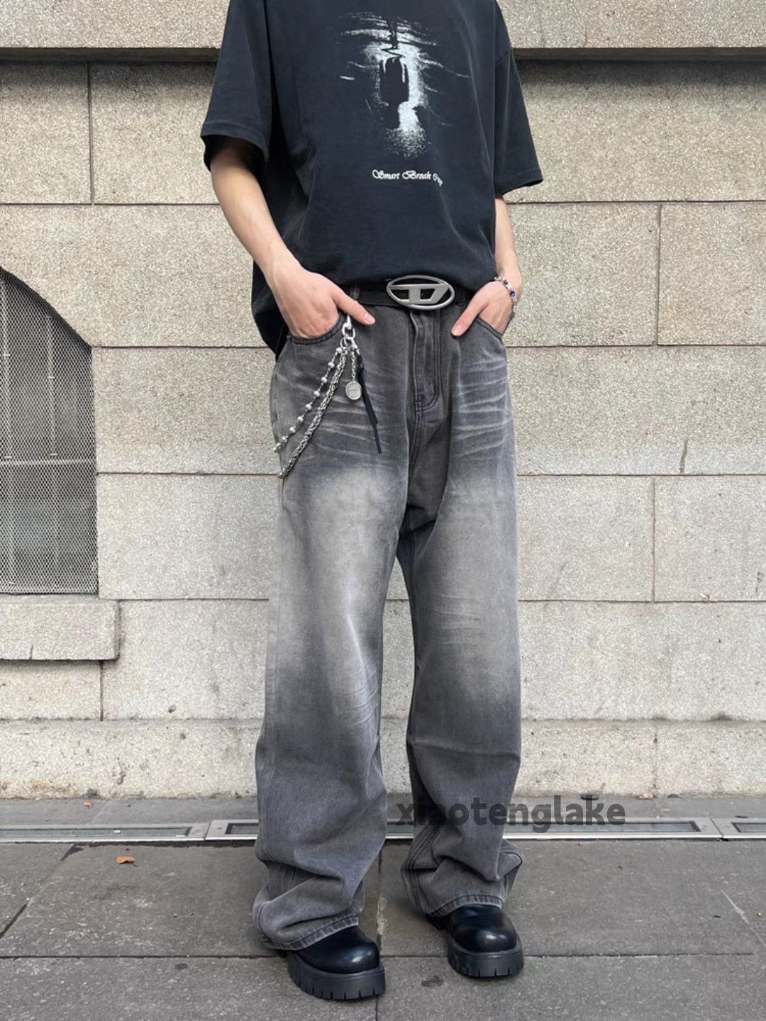 Jean × Vintage washed faded cleanfit yuppie loose baggy jeans Size US 28 / EU 44 - 4 Thumbnail