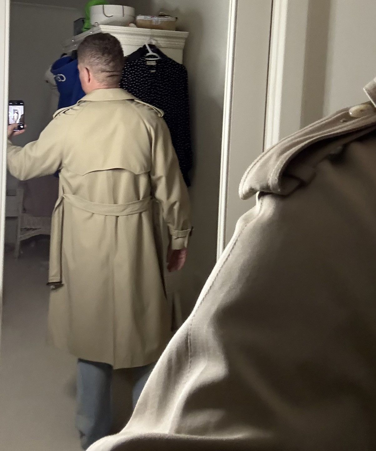 1 of 1 Celine Hedi Sample Trench Jacket silk lined M L Grail
