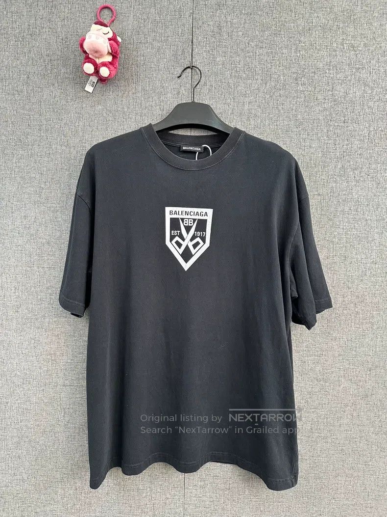Balenciaga Balenciaga Black Scissor Print Short Sleeve Size M Size US M / EU 48-50 / 2 - 1 Thumbnail