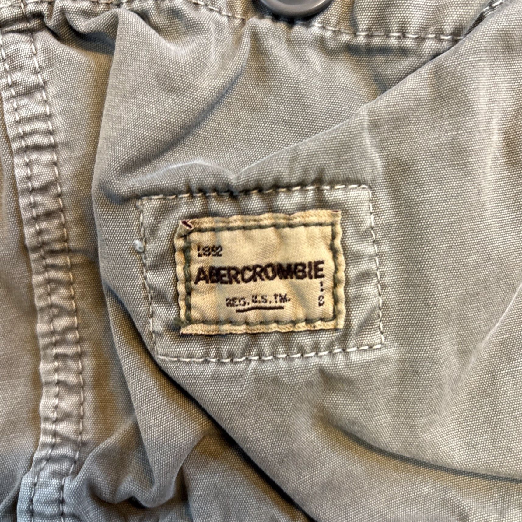 Abercrombie & Fitch Abercrombie & Fitch Men Cargo Shorts L Gray Heavyweight Distressed Pockets Adjustable Waist Y2K Size US 33 - 6 Thumbnail