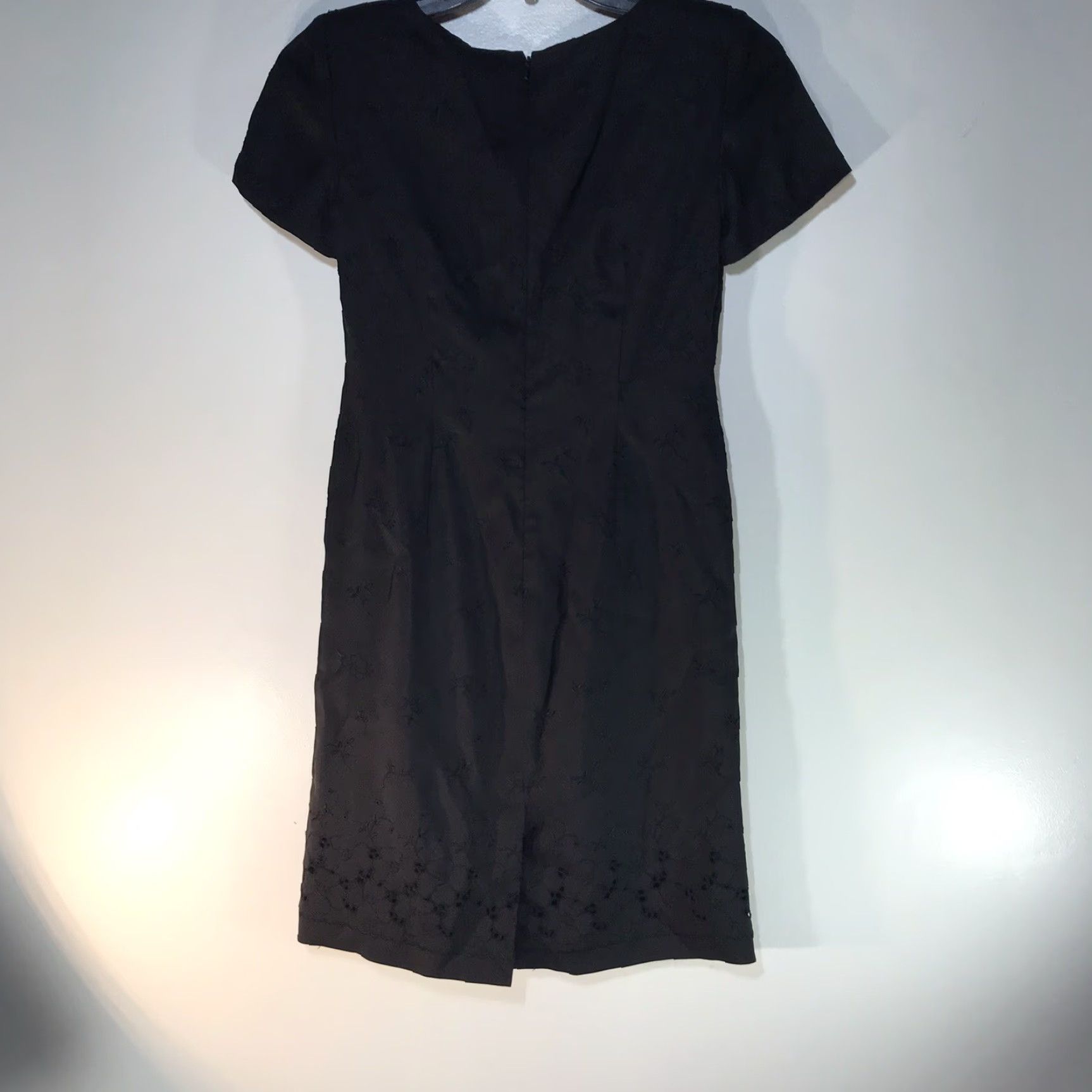 Talbots VINTAGE Talbots Petites Black Silk Sheath Dress 2 Women's Knee-Length Party Cocktail Business Summer Size XS / US 0-2 / IT 36-38 - 4 Thumbnail