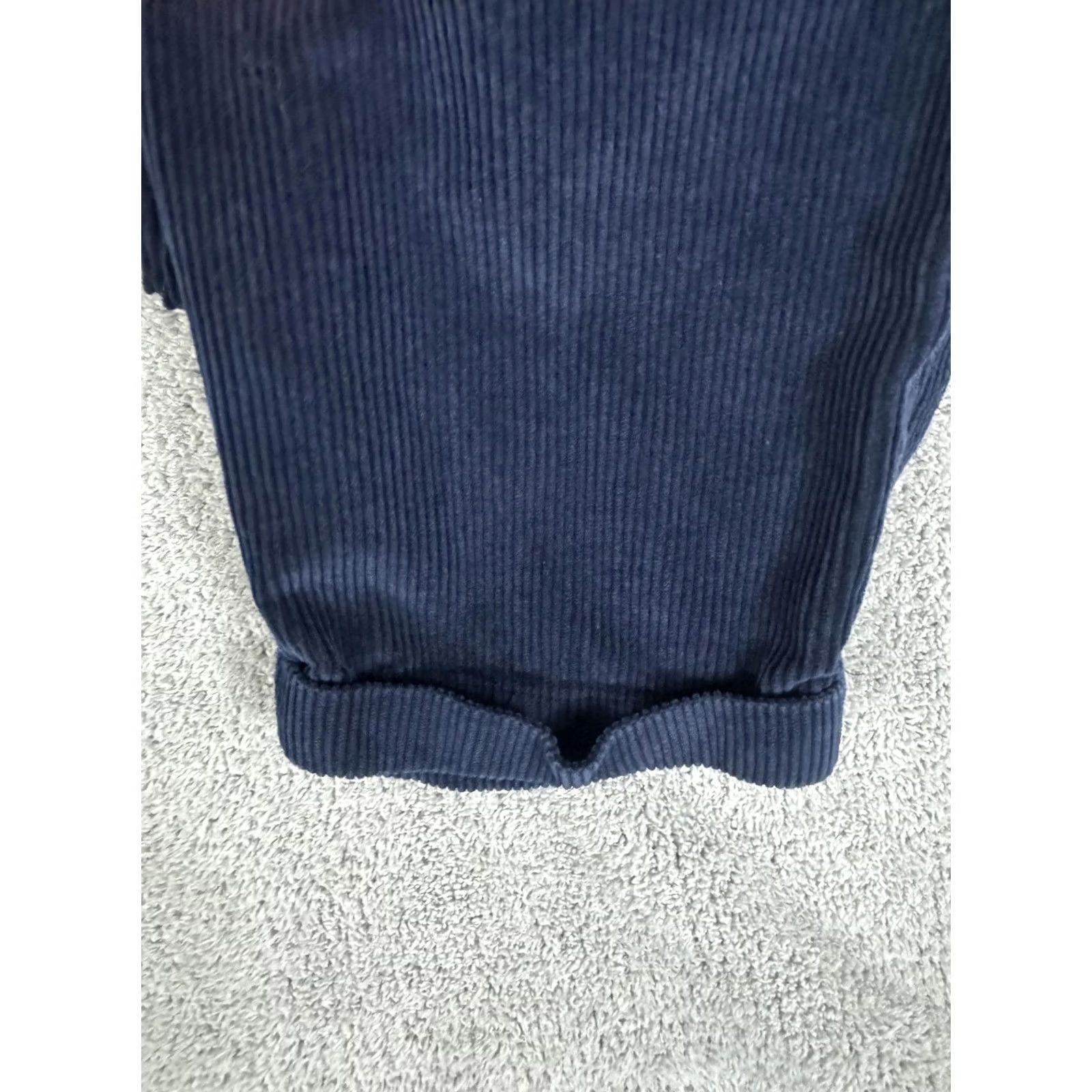 Brooks Brothers Brooks Brothers Elliot Corduroy Dress Pants Mens 35x30 Blue Pleated Cuffed Pockets Front Zip Tie Belt Loop Size US 35 - 7 Thumbnail