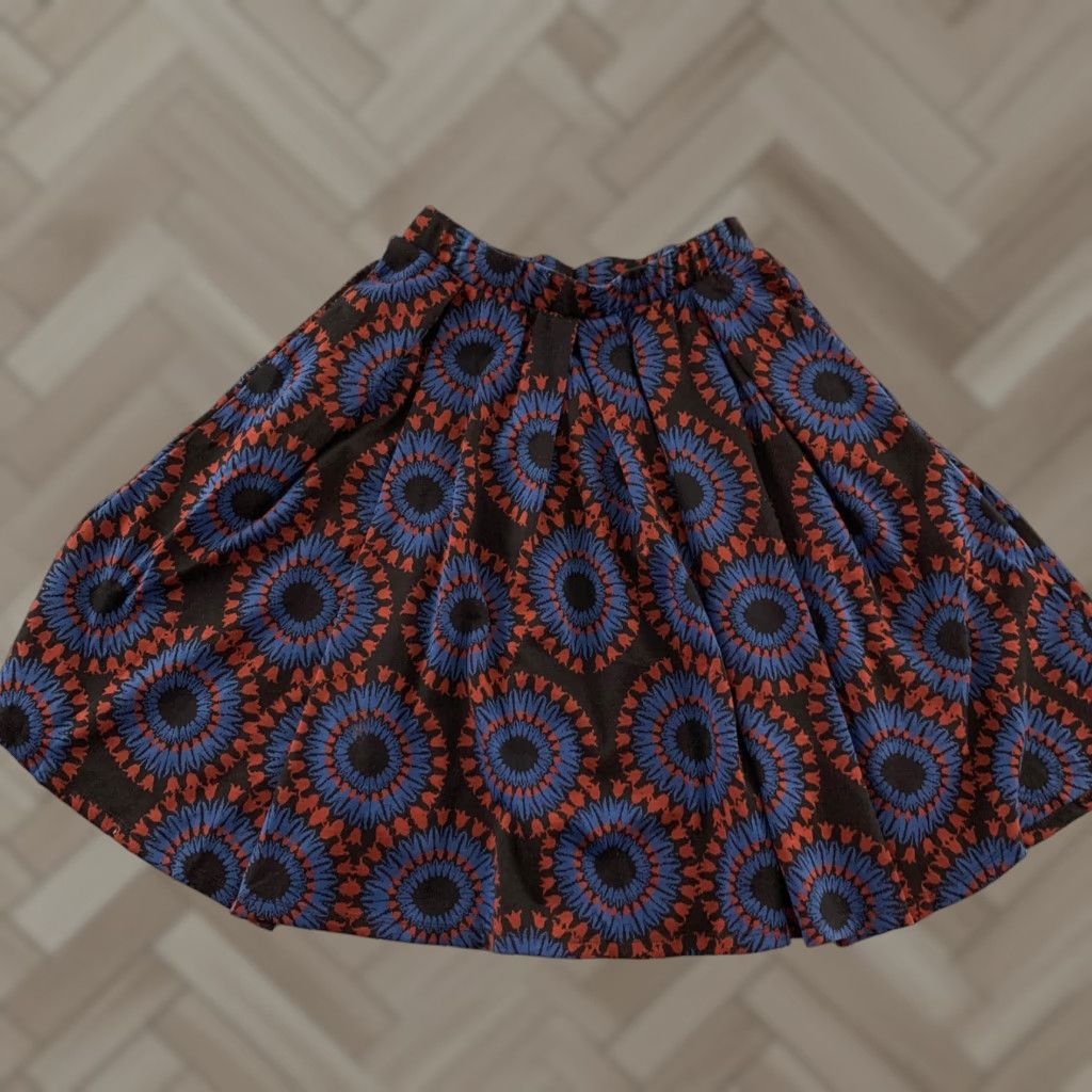 Vintage LuLaRoe Floral Print Short Pleated Skirt XS Women's Red Blue Plum Purple Skirt Cute Floral Pleated Women XS LuLaRoe Size 26" / US 2 / IT 38 - 1 Thumbnail