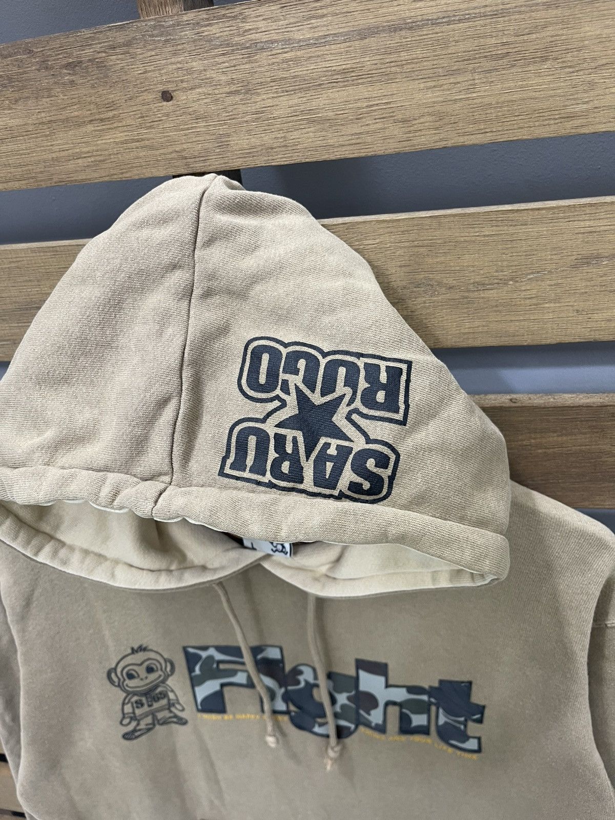 Vintage Vintage Grass Hither "Flight" Camo Monkey Hoodie - Saru Ruco Size US L / EU 52-54 / 3 - 5 Thumbnail