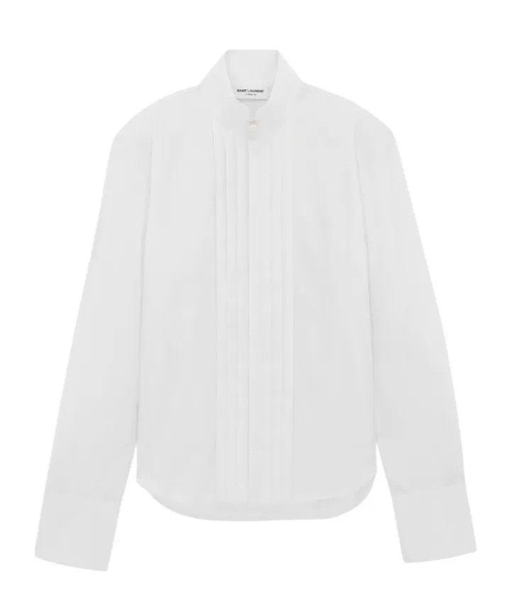 Saint Laurent Paris Saint Laurent 2024 SS Pleated Shirt Size US XXS / EU 40 - 1 Thumbnail