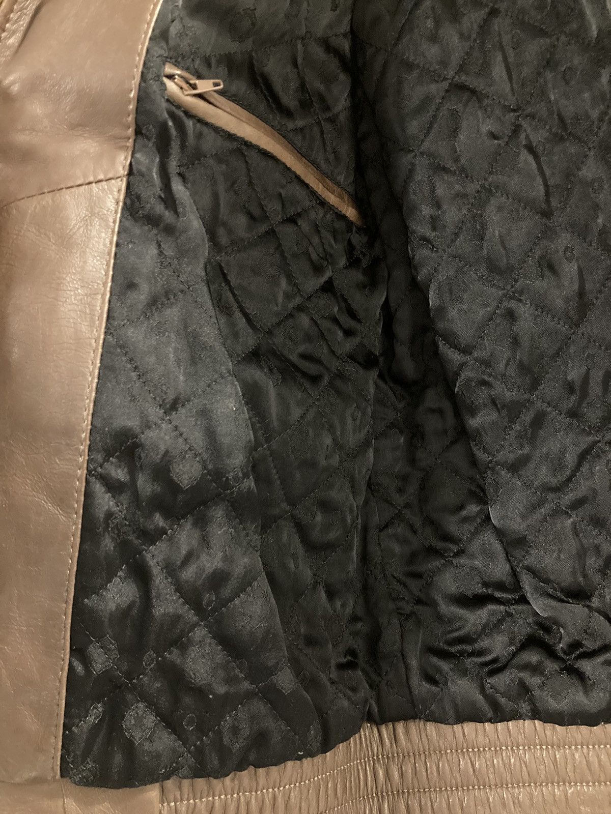 Dolce & Gabbana Lambskin Leather Dolce and Gabbana Bomber Jacket in Brown Size US S / EU 44-46 / 1 - 3 Thumbnail