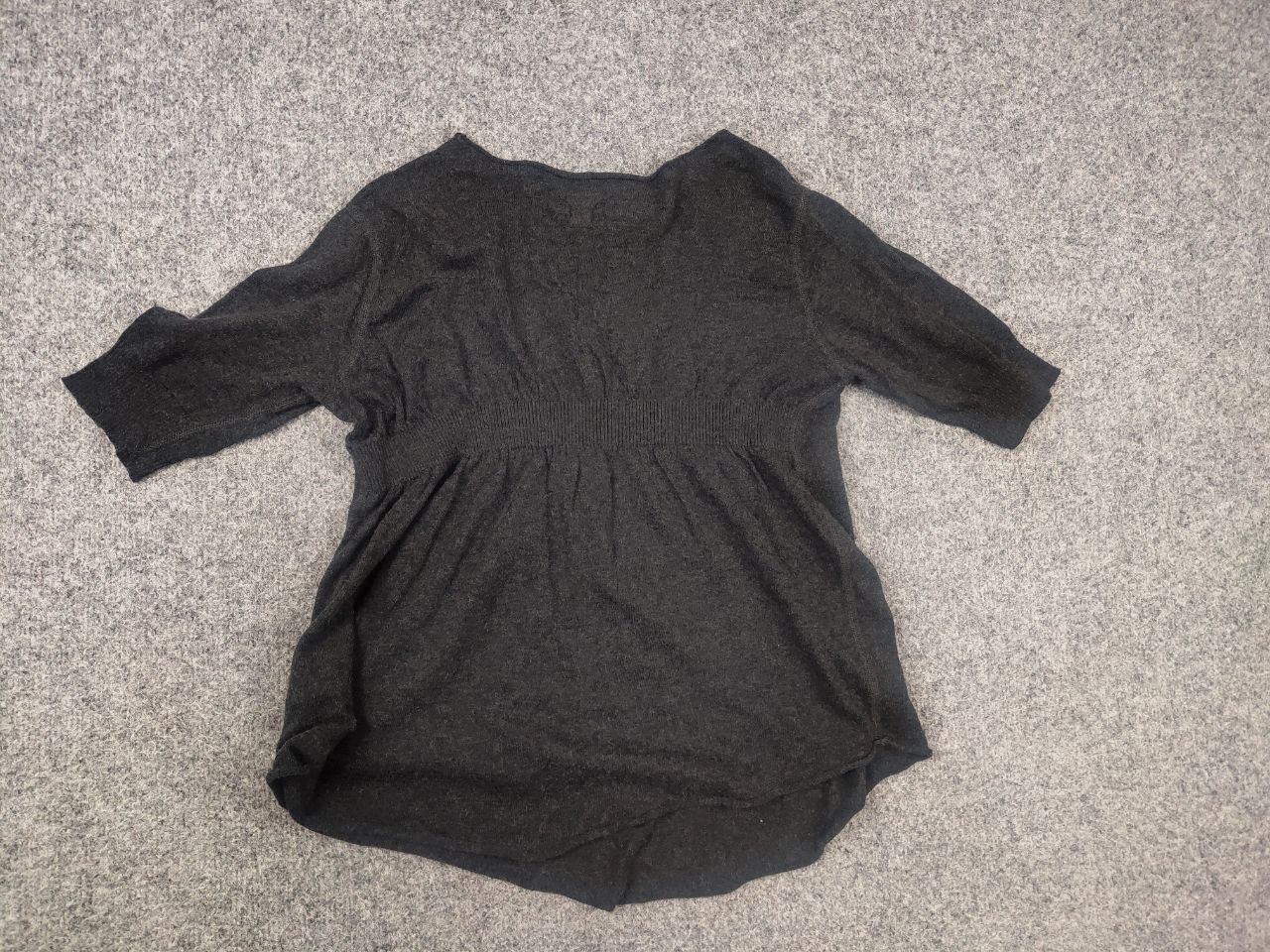 hannes roether Hannes Roether Gray knitted top short sleeves wide neckline Size S / US 4 / IT 40 - 11 Thumbnail