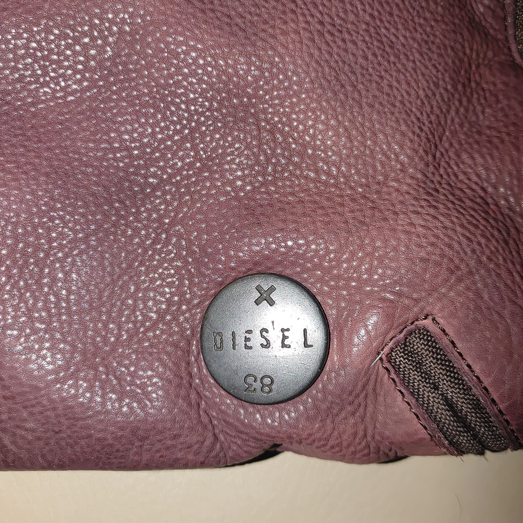 Diesel Diesel Vintage Leather Handbag Tote Purse Heavy Hardware Bur Size ONE SIZE - 3 Thumbnail