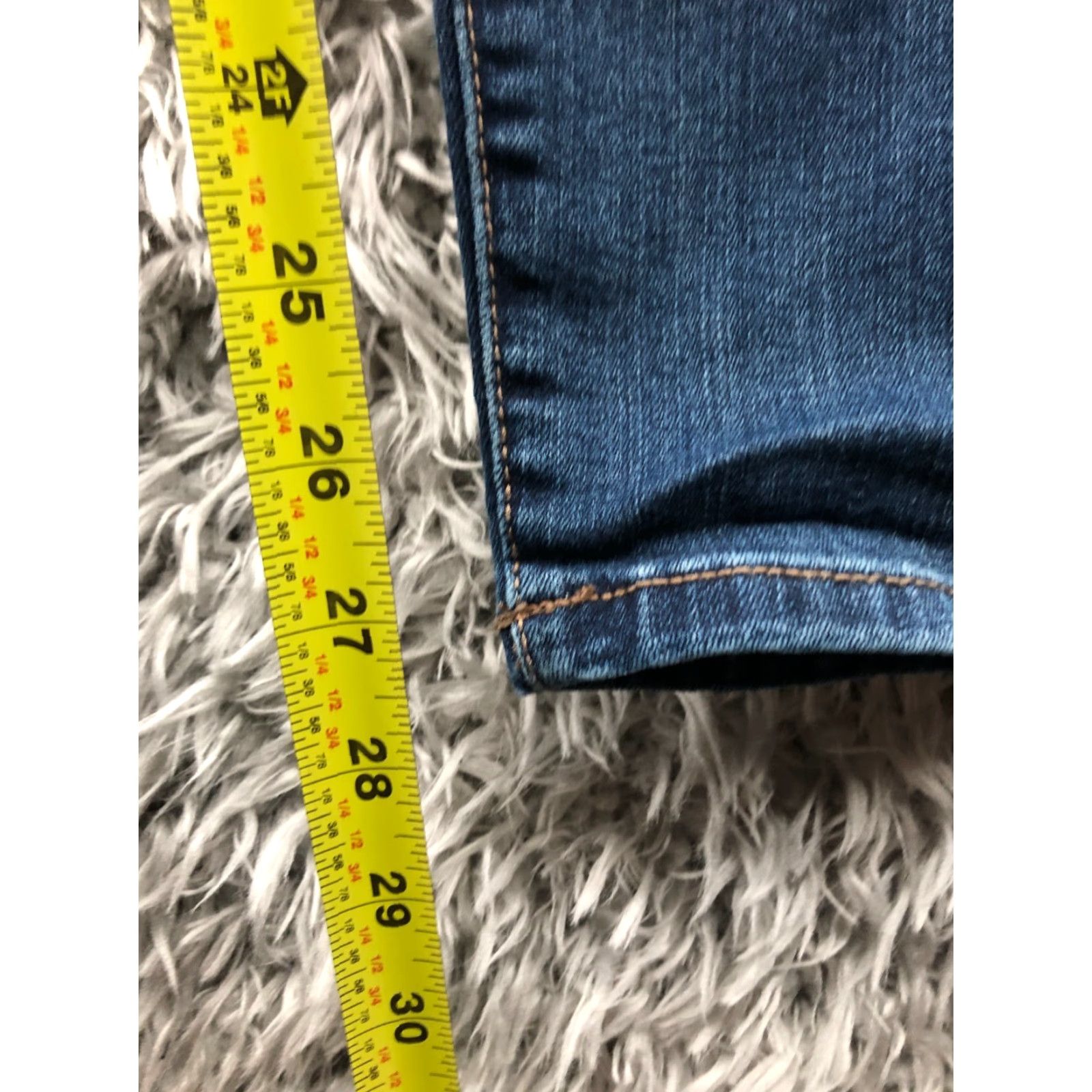 Vintage Maurices Jeans Skinny MAURICES Mid Rise jeans Woman L 30 Blue Denim 5-Pocket Design Belt Loops Zipper Button Modern Classic American Size 36" / US 14 / IT 50 - 3 Thumbnail