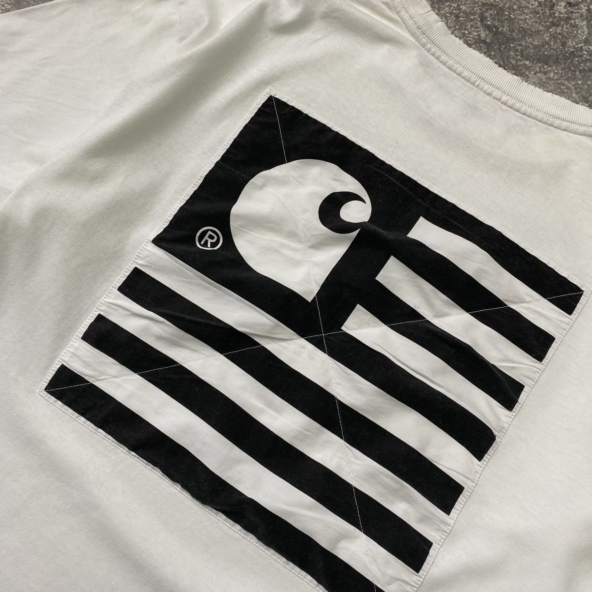 Carhartt Wip × Vintage Vintage Carhartt WIP Big Box Logo Distressed style tee Size US L / EU 52-54 / 3 - 3 Thumbnail