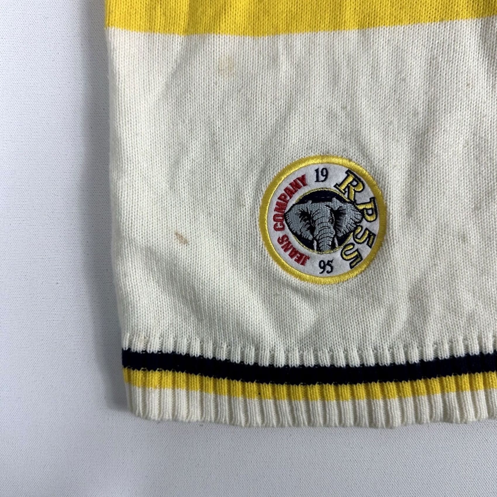 Vintage VINTAGE RP55 Sweater Mens 2XL Knit Vest Hip Hop Y2K Striped sleeveless Size US XXL / EU 58 / 5 - 7 Thumbnail