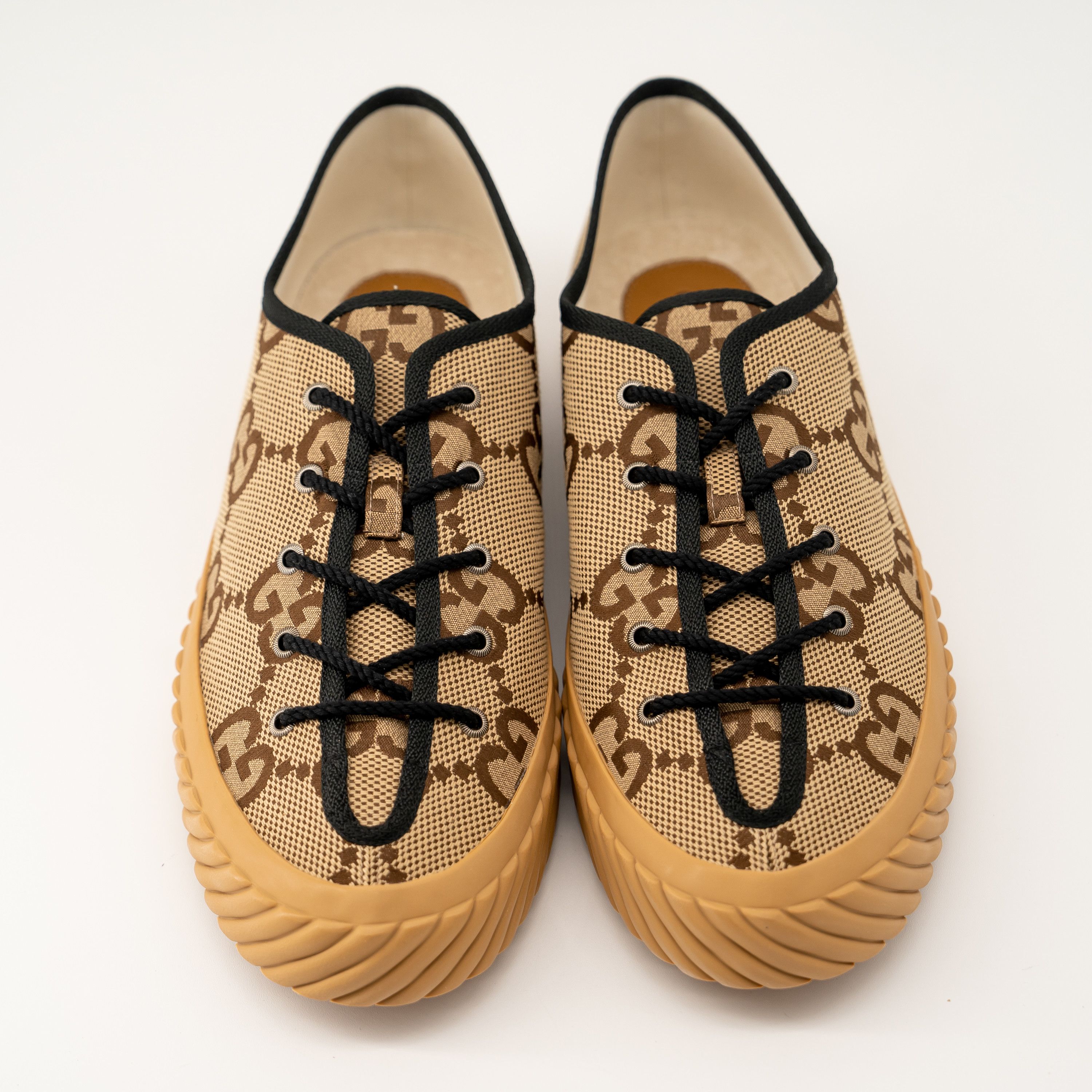Gucci 13G 13.5 US Gucci Maxi GG Low Canvas Sneakers Beige Brown Size US 13 / EU 46 - 3 Thumbnail