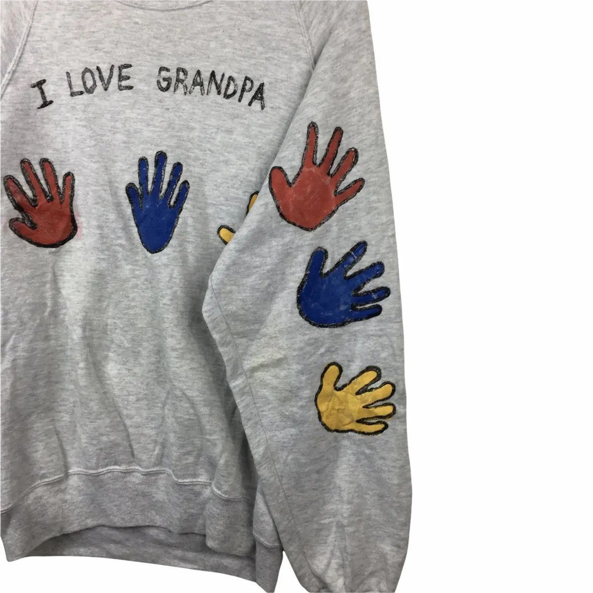Jerzees × Vintage Vtg 80’ JERZEES I LOVE GRANDPA Grandfather Art Sweatshirt Size XL / US 12-14 / IT 48-50 - 4 Thumbnail