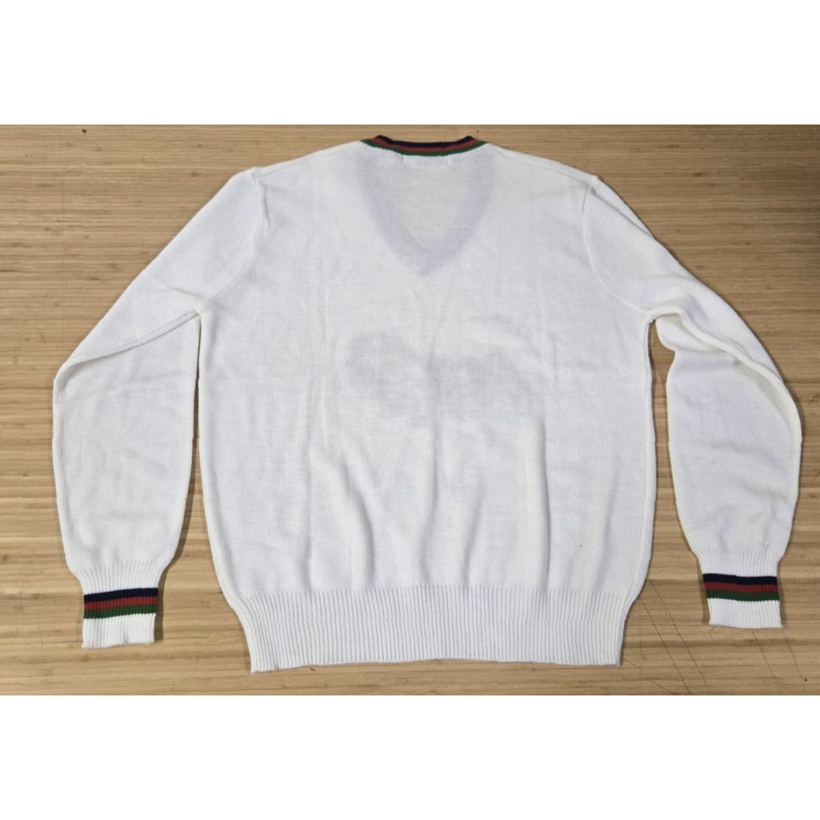 Vintage VINTAGE La Mode Du Tennis Sweater Mens XL White V Neck Tennis Graphic Retro 80s Size US XL / EU 56 / 4 - 6 Thumbnail
