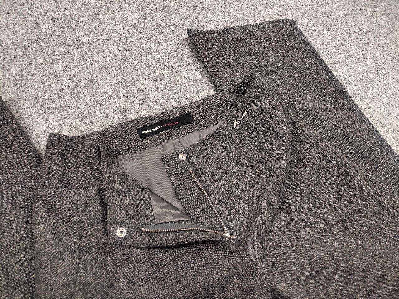 Miss Sixty Miss Sixty Vintage Wool Grey Flared Classical Trouser pants Size 25" / US 0 / IT 36 - 12 Thumbnail