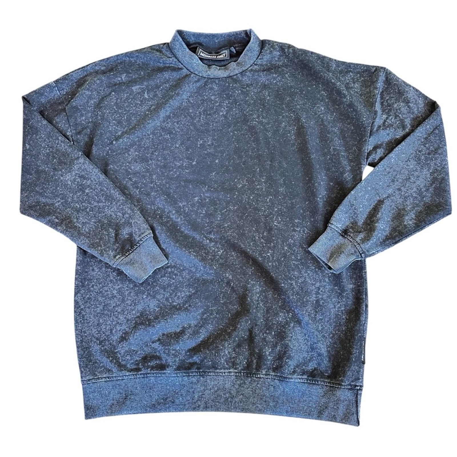 Members Only Members Only Crewneck Sweatshirt – Black/Gray – Size S – EUC Size S / US 4 / IT 40 - 1 Thumbnail
