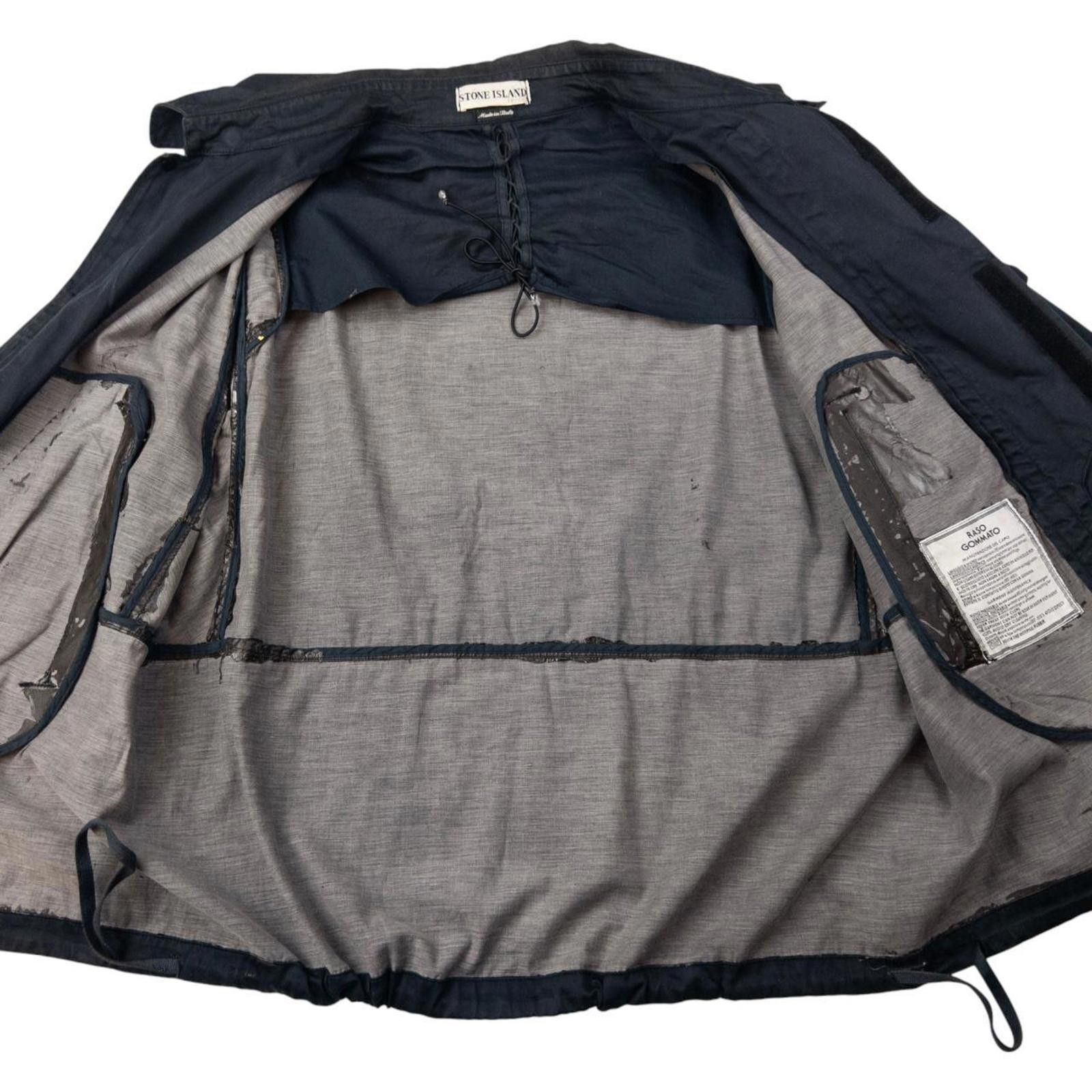 Vintage Stone Island Raso Gommato Zip Up Jacket Size L