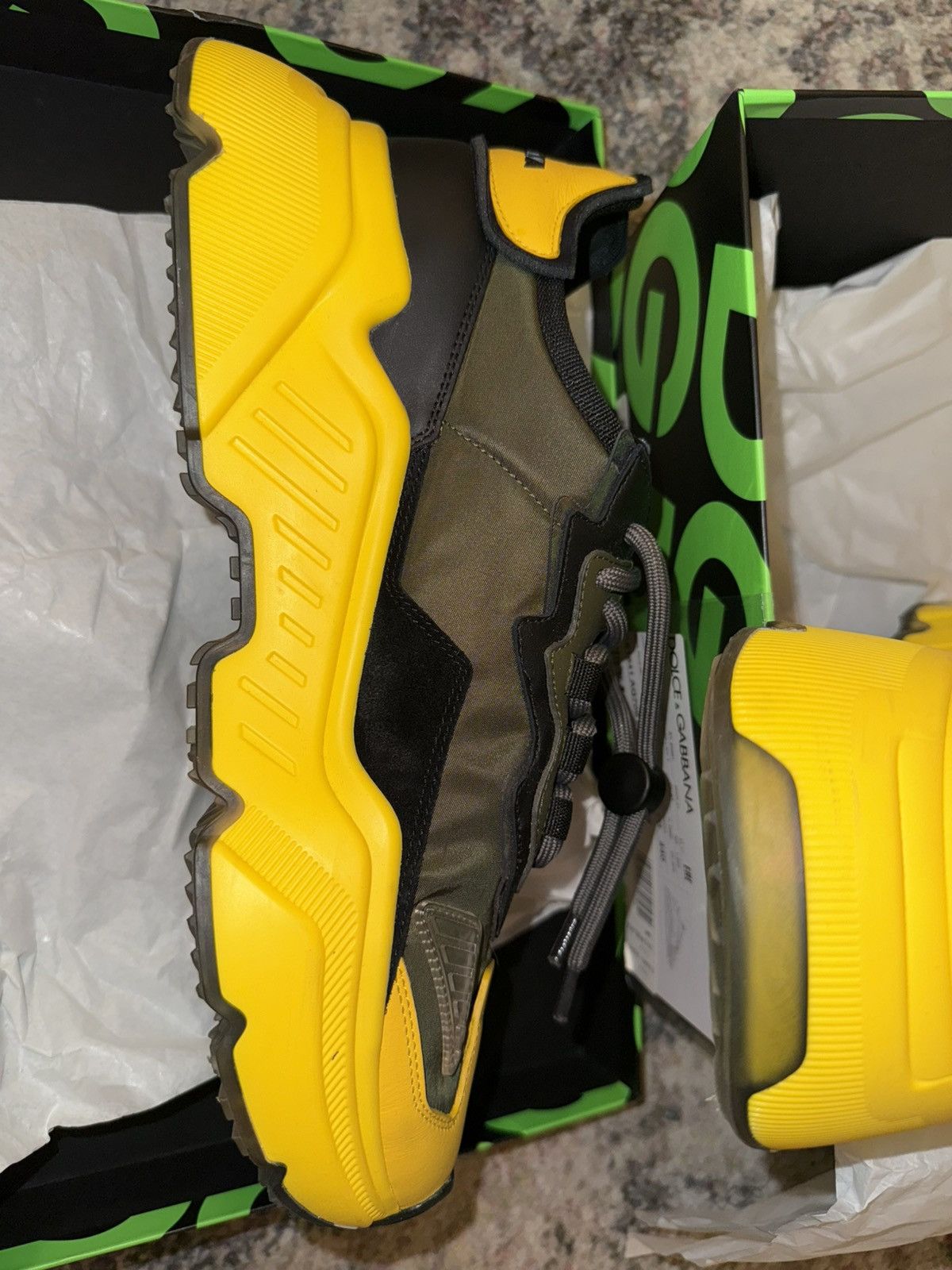 Dolce & Gabbana Dolce & Gabbana Daymaster “Yellow Black” Sneakers – Size 44 Size US 11 / EU 44 - 6 Thumbnail