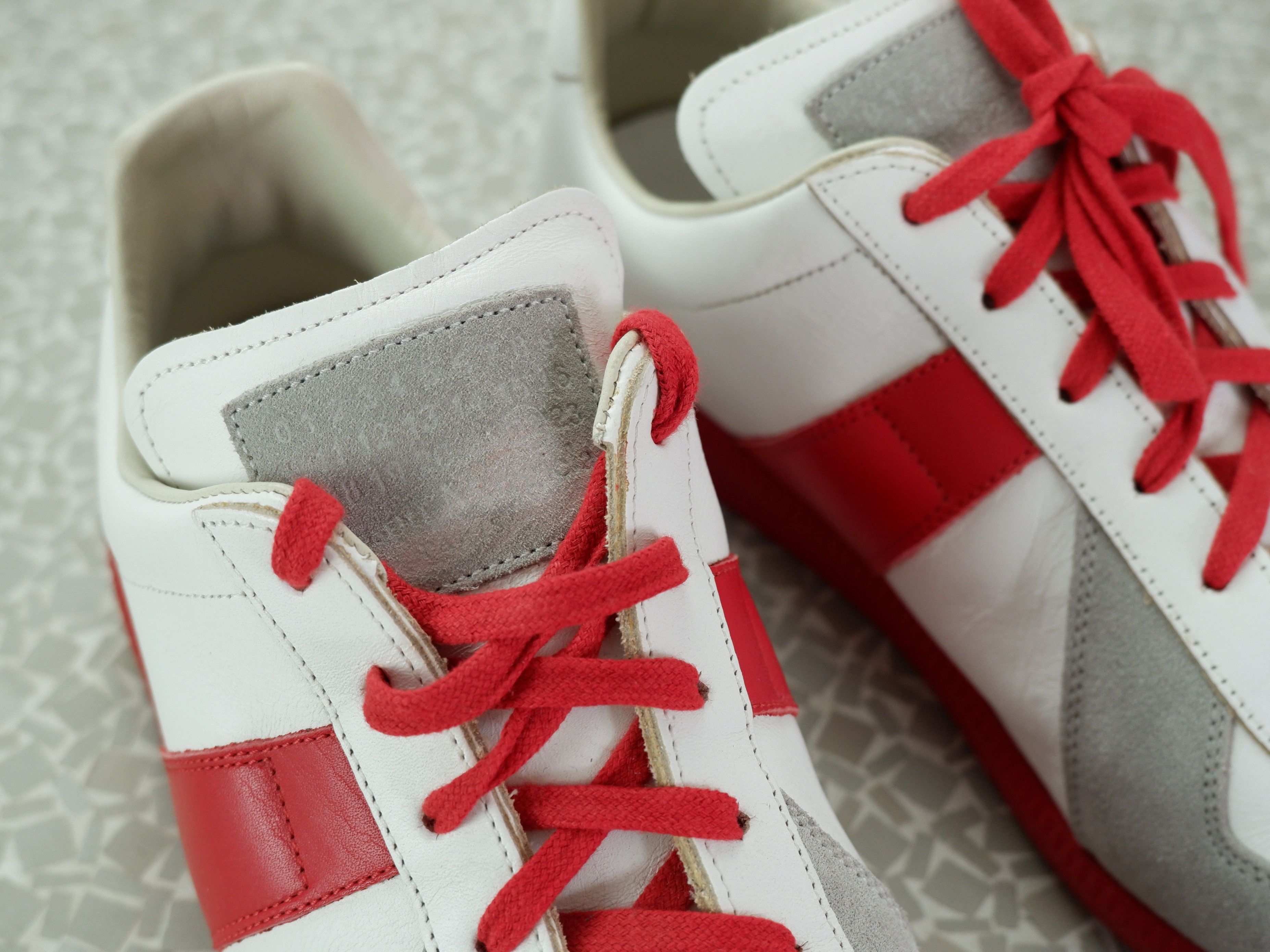 Maison Margiela Best price! Maison Margiela white replica sneakers red sole Size US 10 / EU 43 - 4 Thumbnail