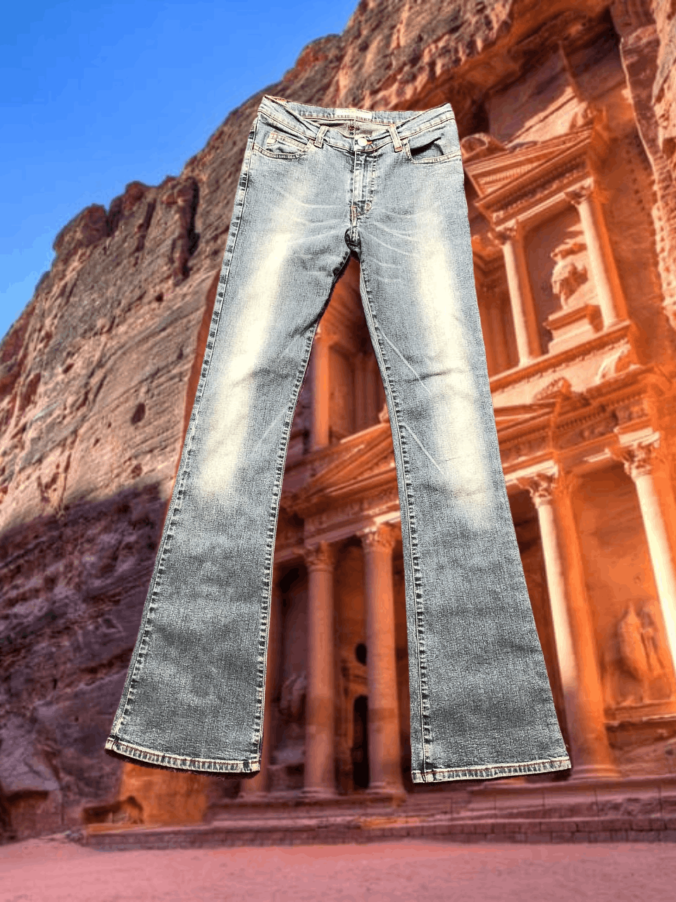 Miss Sixty Miss Sixty vintage distressed thrashed jeans flared Y2K Size 28" / US 6 / IT 42 - 1 Thumbnail