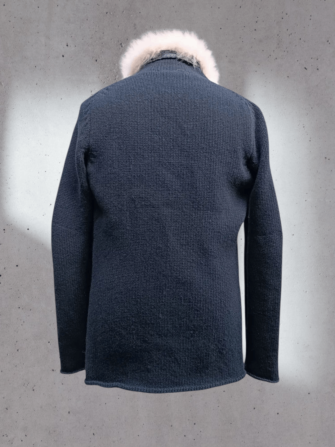 Japanese Brand Black Cardigan Knit Wool Fur Collar If Six Was Nine Style Size US M / EU 48-50 / 2 - 3 Thumbnail