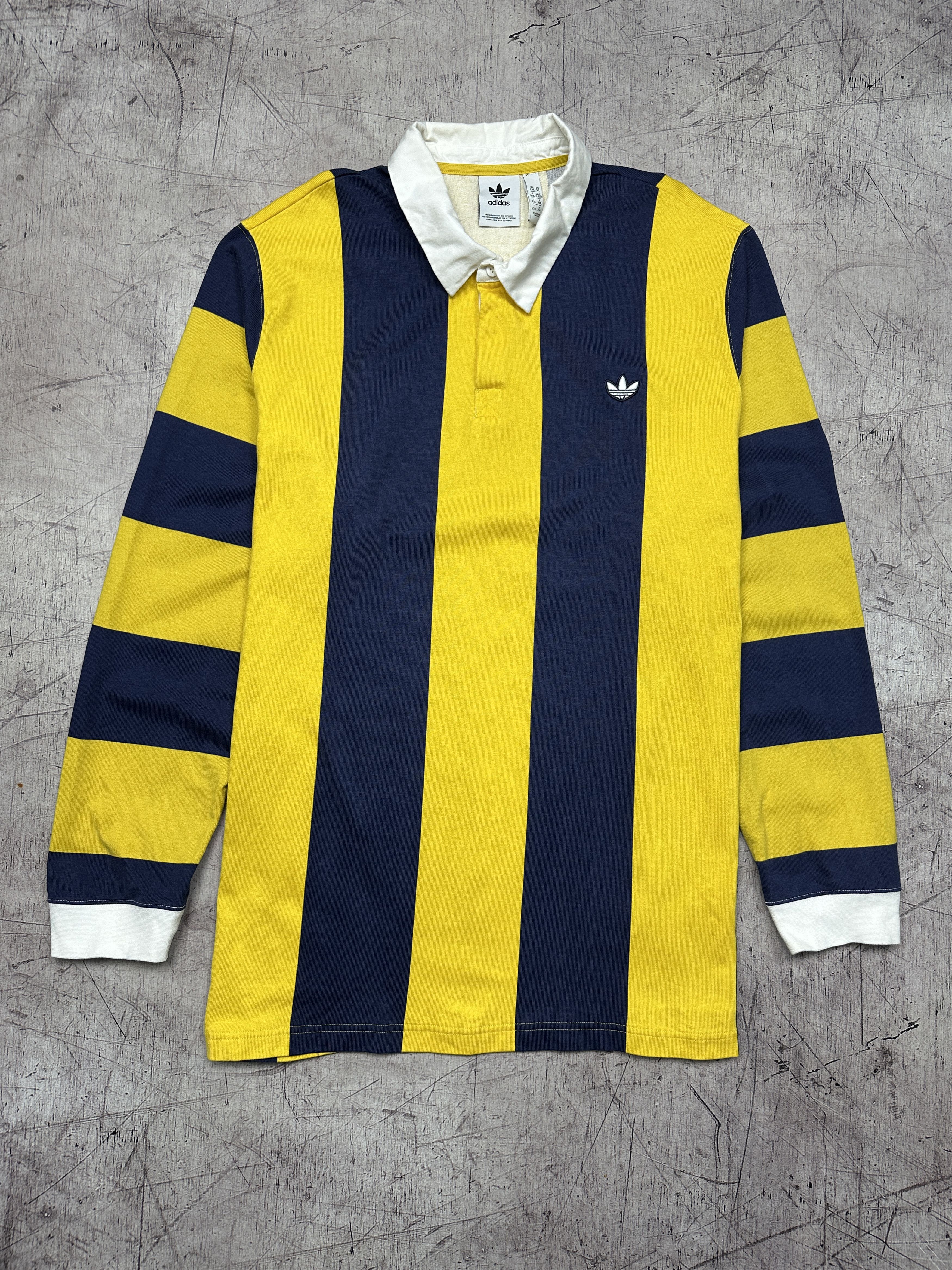 Adidas Adidas Mens Rugby Long Sleeve Striped Polo Shirt Size US XXL / EU 58 / 5 - 1 Thumbnail
