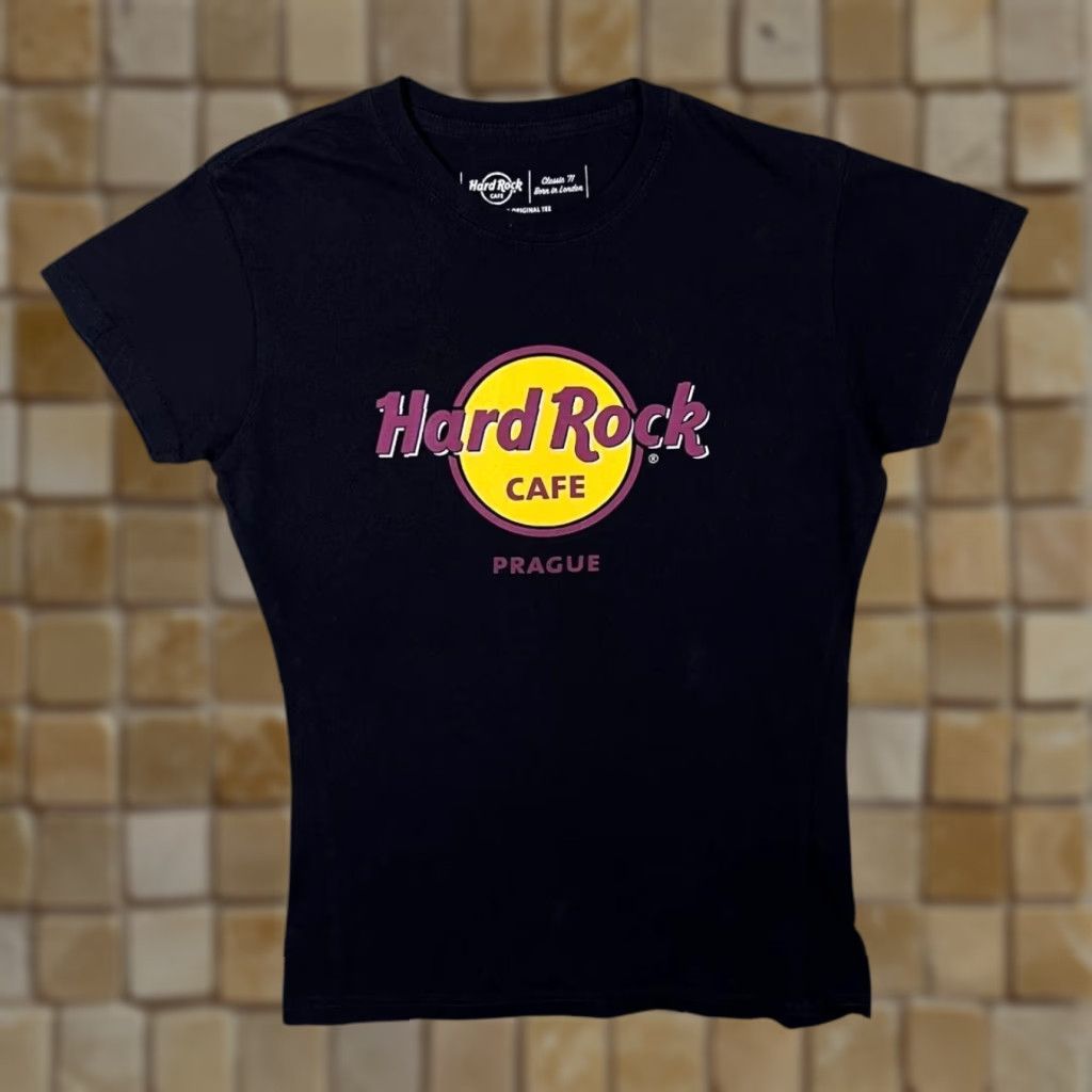 Hard Rock Cafe Hard Rock Cafe Prague The Original Tee Souvenir Logo Black T-Shirt Women's Small Womens Small Graphic Front 90s HT30 Size S / US 4 / IT 40 - 1 Thumbnail
