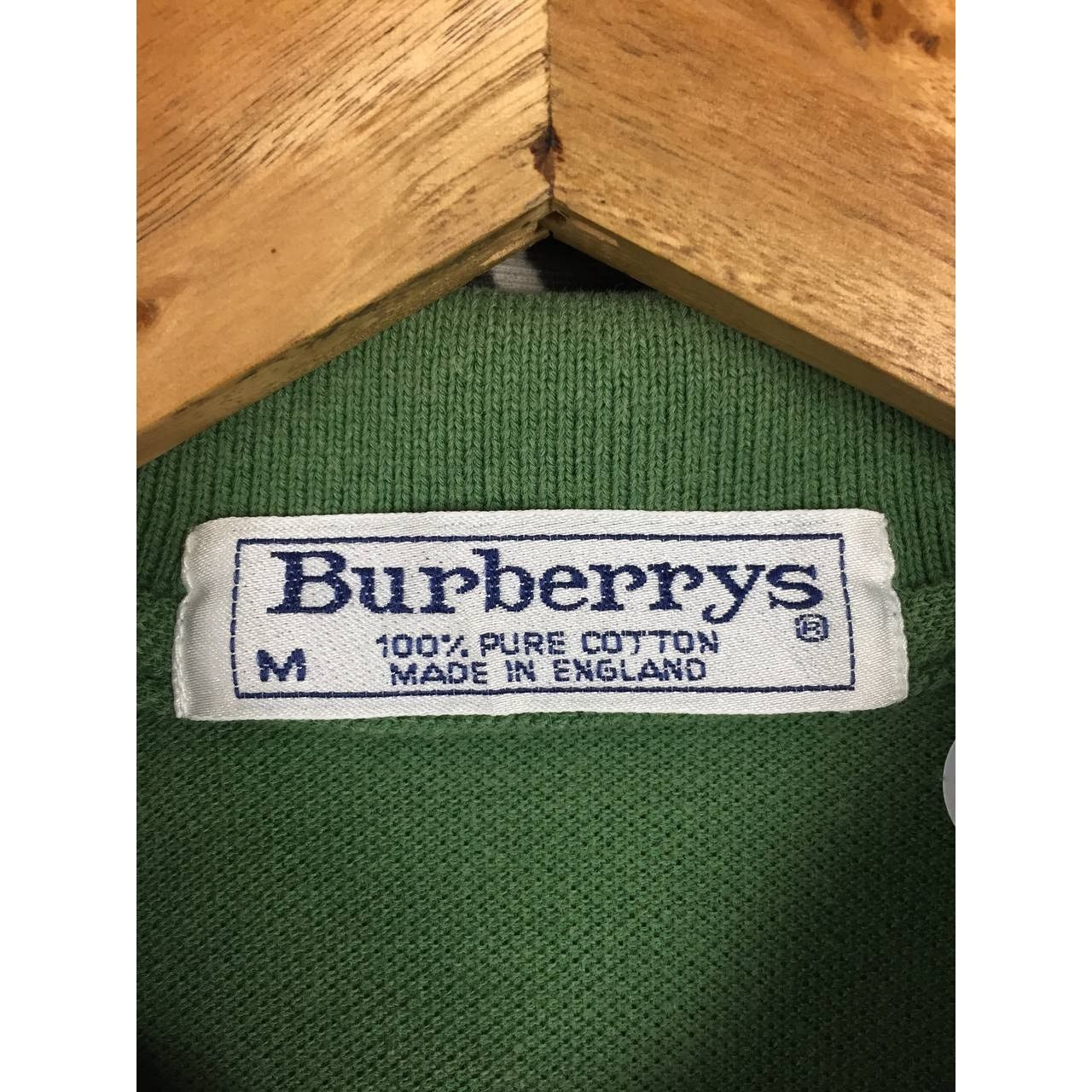 Burberry × Vintage Vtg Burberrys Embroidered Logo Made In England Polo Tee Size US M / EU 48-50 / 2 - 11 Thumbnail