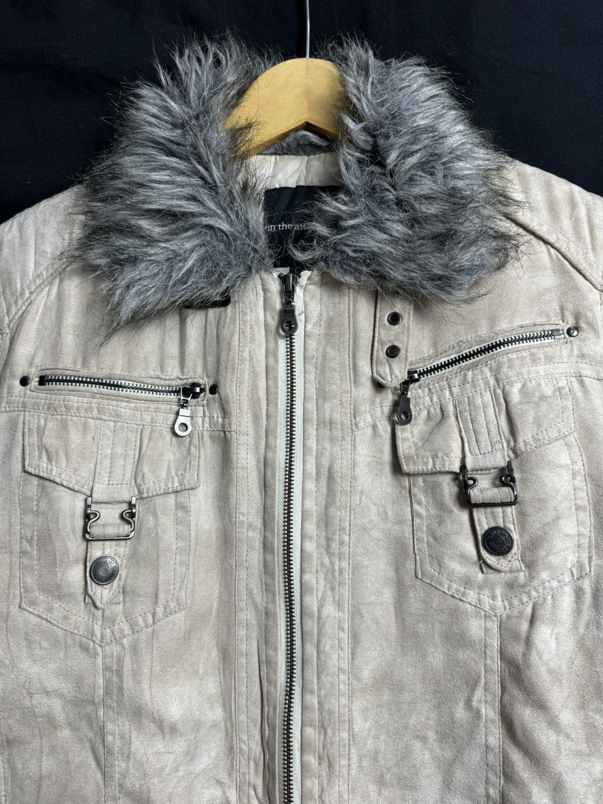 14th Addiction IN THE ATTIC FUR JACKET SEDITIONERIES GOTHIC PUNK Size US M / EU 48-50 / 2 - 5 Thumbnail