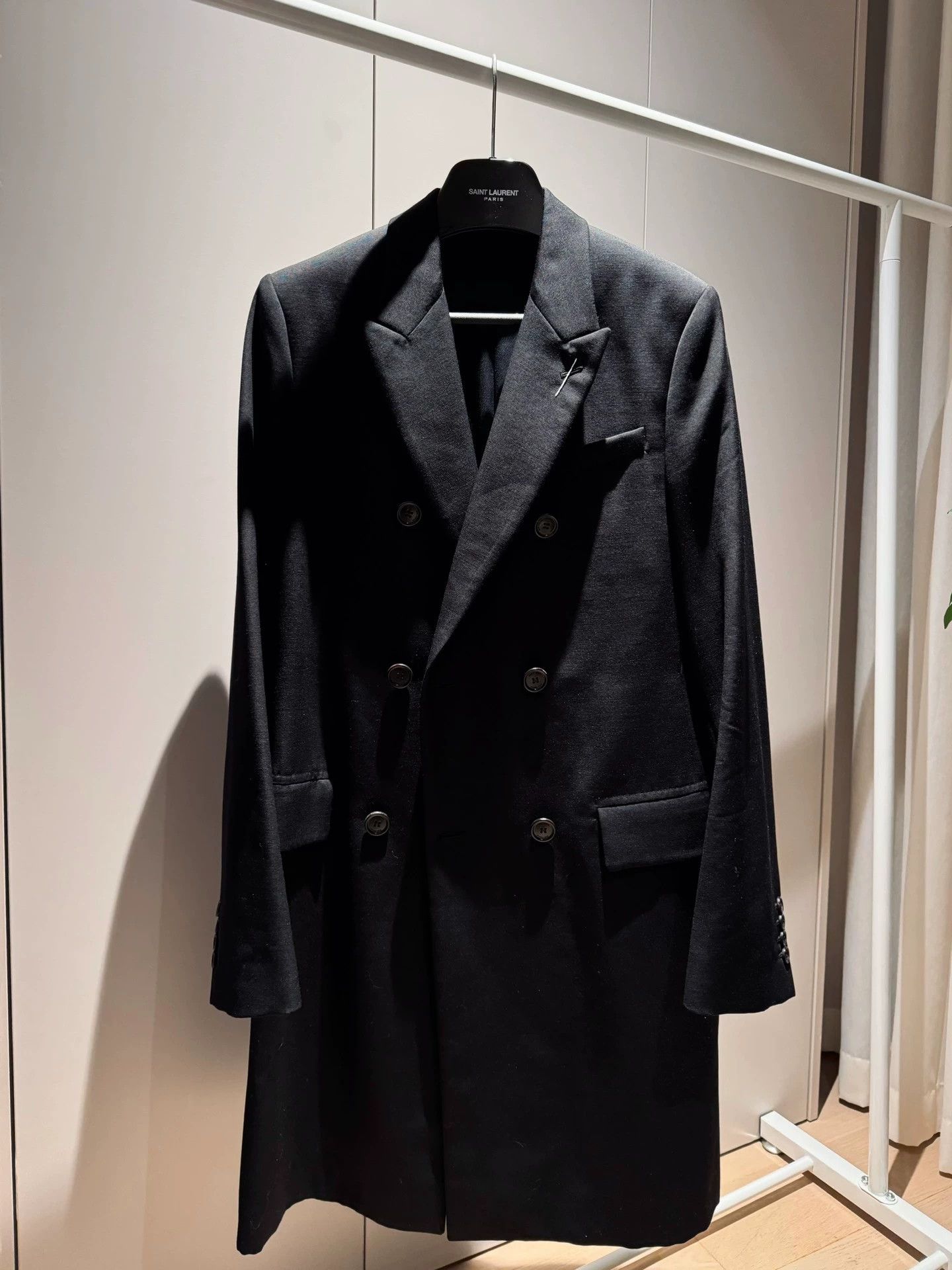Dior Diorhomme 18aw Double-Breasted 100% Wool Coat 46 Kva Rare Size US S / EU 44-46 / 1 - 1 Thumbnail