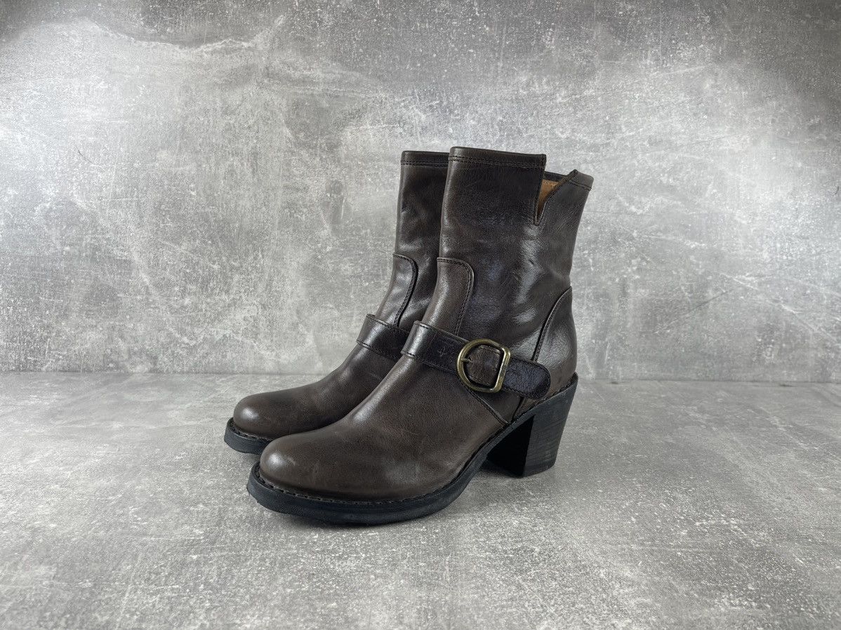 Fiorentini + Baker Fiorentini + Baker Avant Garde Leather Buckle Ankle Boots Size US 7 / IT 37 - 1 Thumbnail